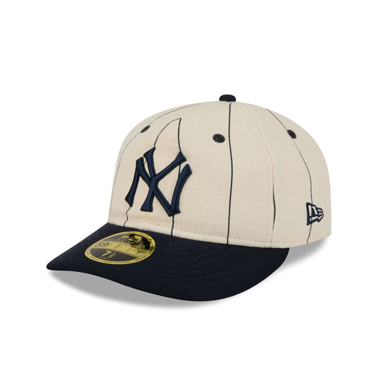 New York Yankees Linen Pinstripe Retro Crown 59FIFTY Fitted Hat - New Era Cap