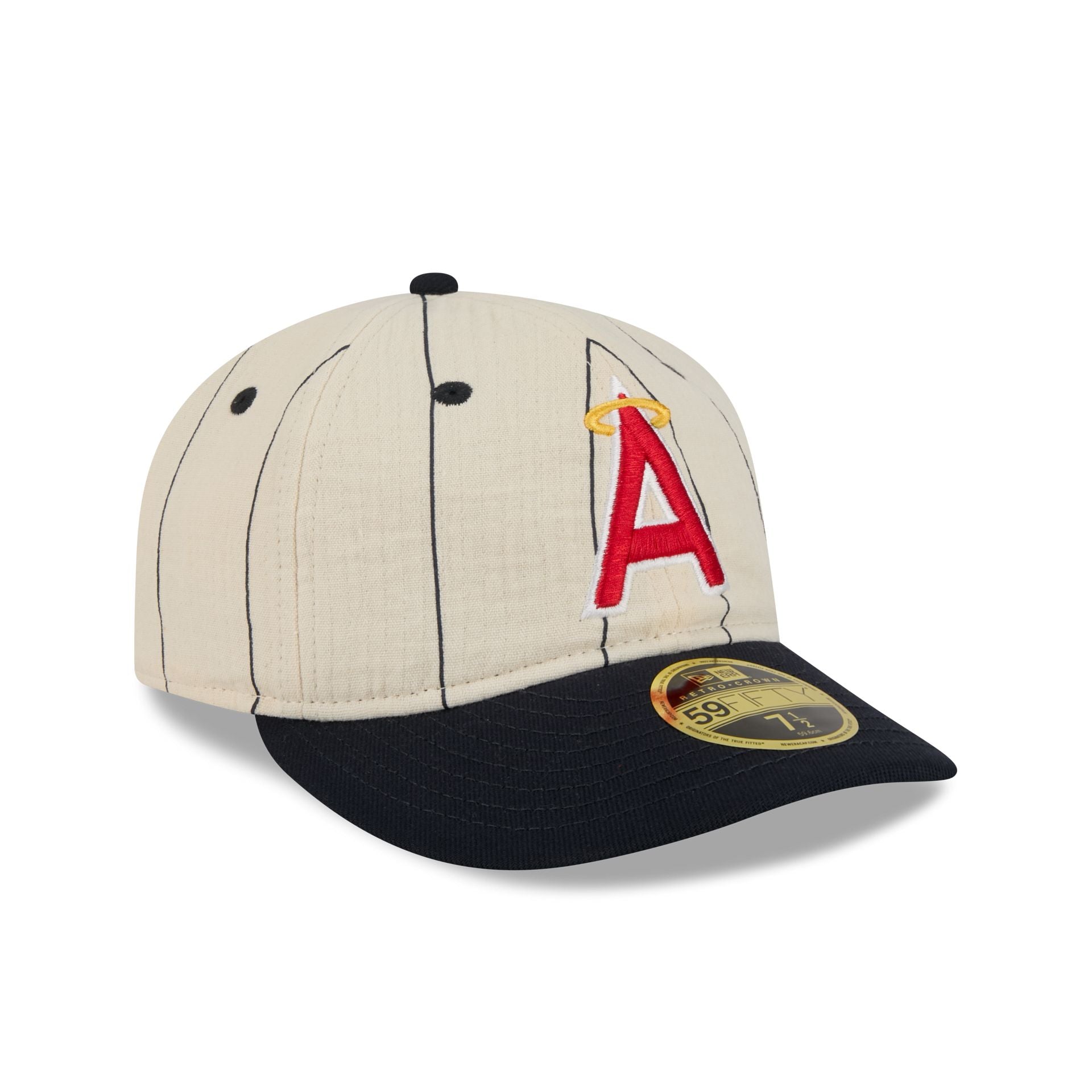 Los Angeles Angels Linen Pinstripe Retro Crown 59FIFTY Fitted Hat