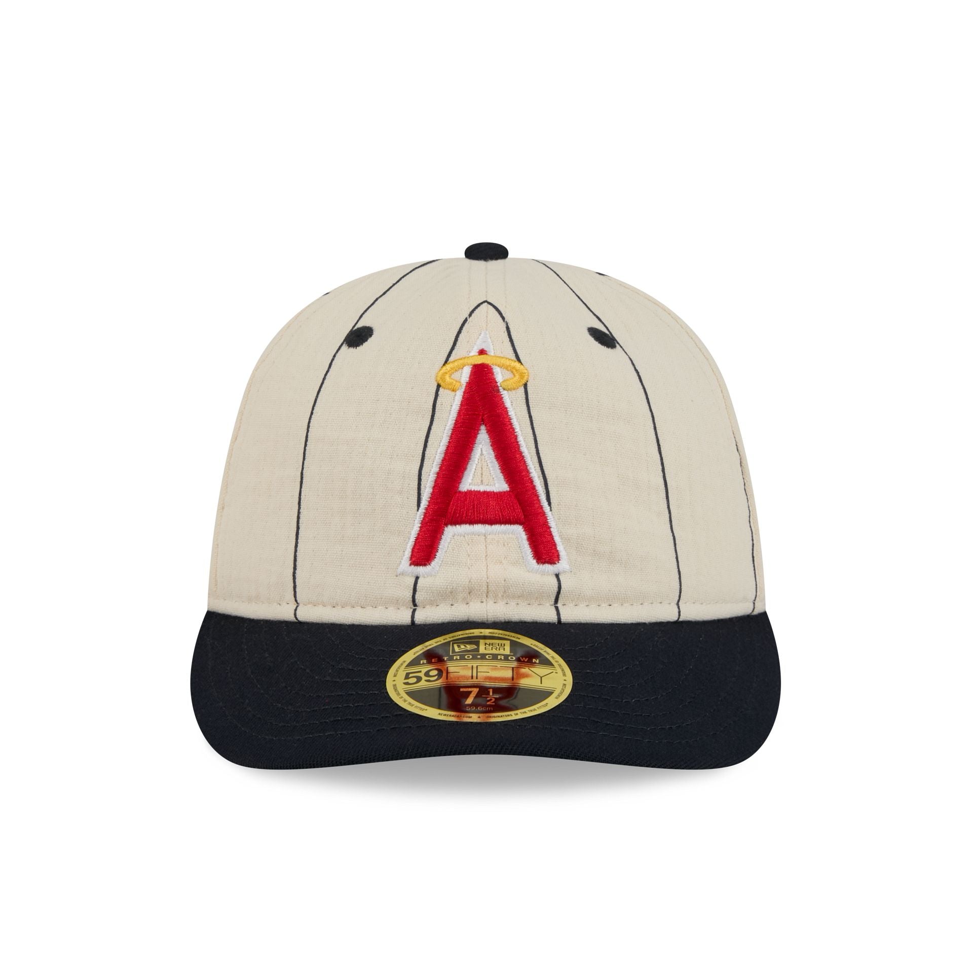 Los Angeles Angels Linen Pinstripe Retro Crown 59FIFTY Fitted Hat