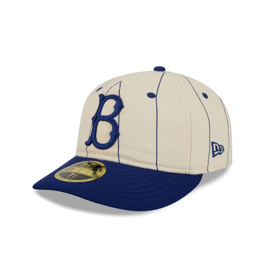 Brooklyn Dodgers Linen Pinstripe Retro Crown 59FIFTY Fitted Hat - New Era Cap