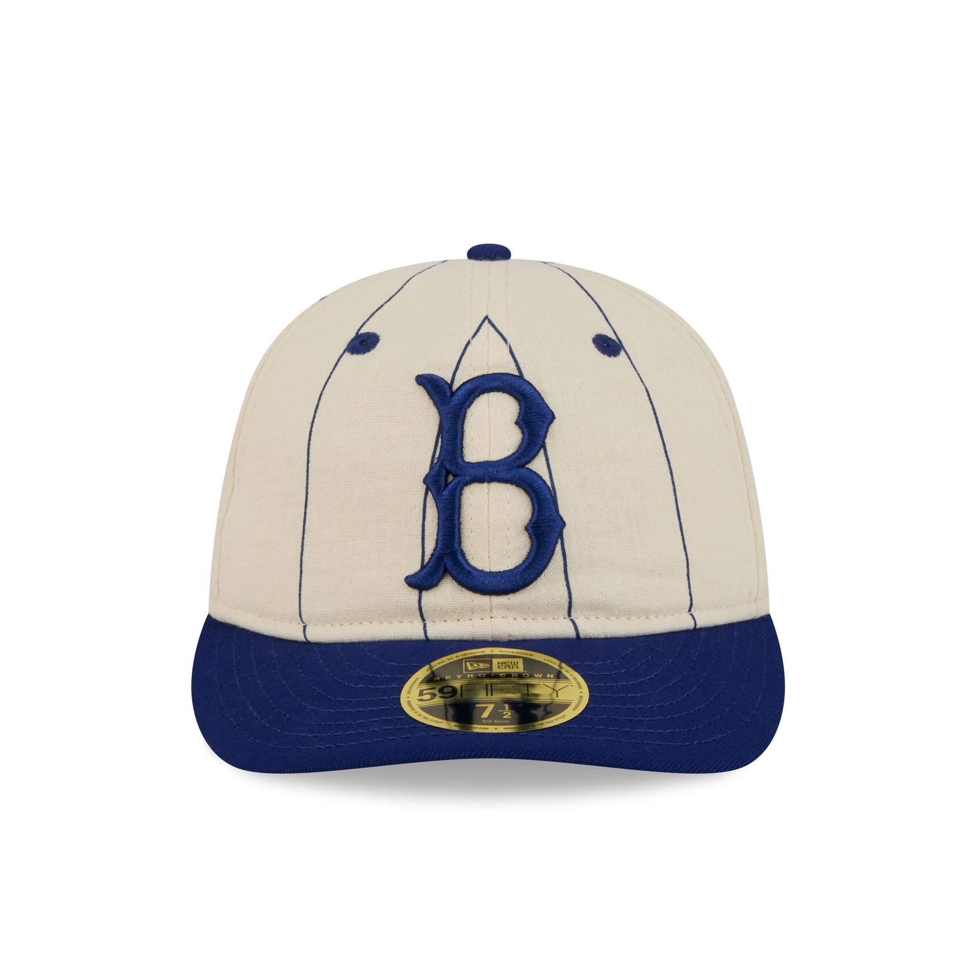 Brooklyn Dodgers Linen Pinstripe Retro Crown 59FIFTY Fitted Hat