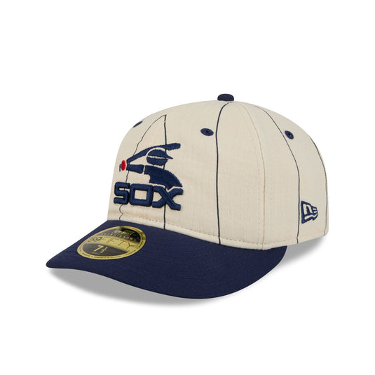 Chicago White Sox Linen Pinstripe Retro Crown 59FIFTY Fitted Hat - New Era Cap