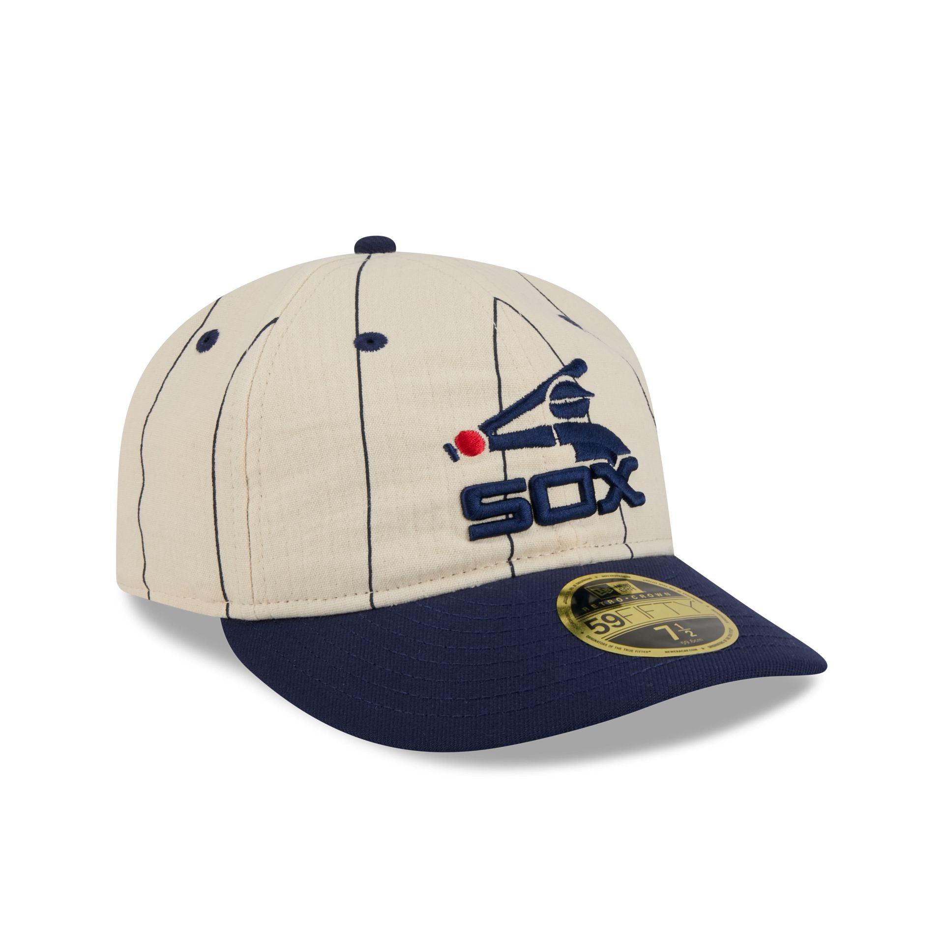 Chicago White Sox Linen Pinstripe Retro Crown 59FIFTY Fitted Hat