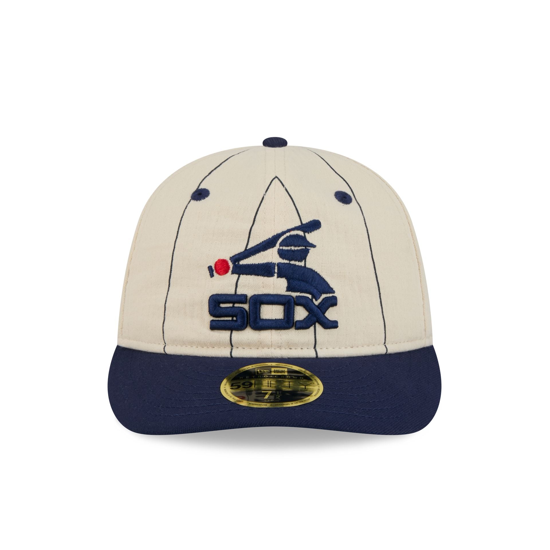 Chicago White Sox Linen Pinstripe Retro Crown 59FIFTY Fitted Hat