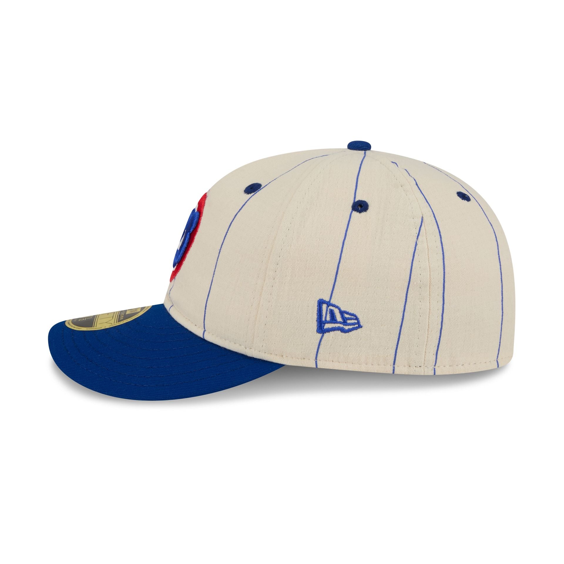 Chicago Cubs Linen Pinstripe Retro Crown 59FIFTY Fitted Hat