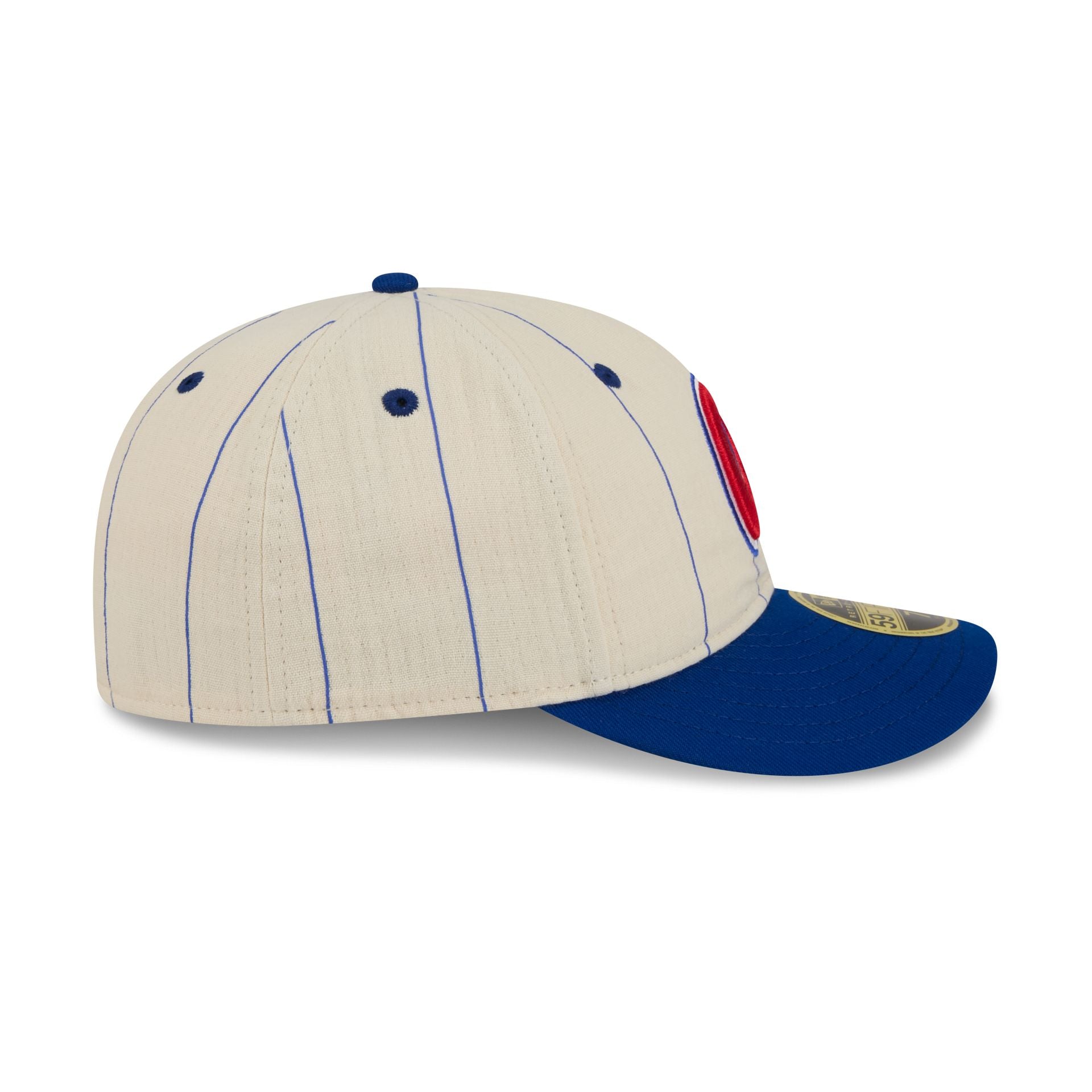 Atlanta Braves Linen Pinstripe Retro Crown 59FIFTY Fitted Hat