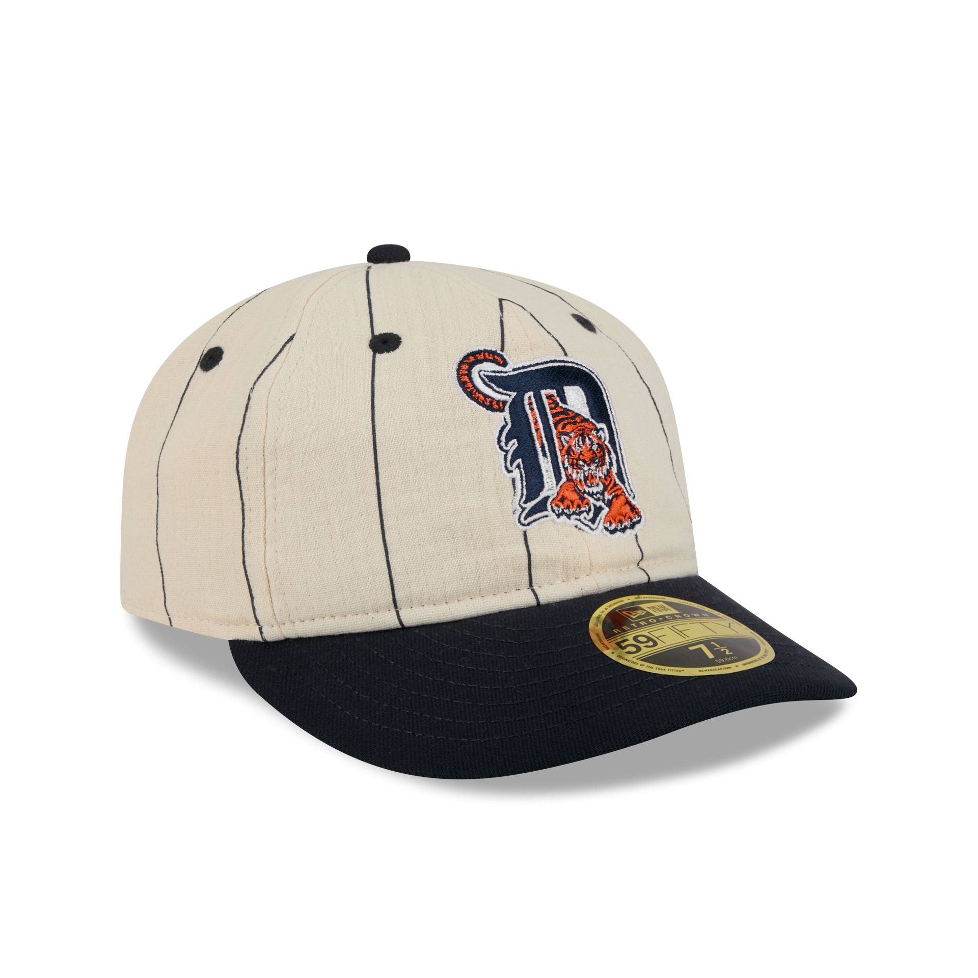 Detroit Tigers Linen Pinstripe Retro Crown 59FIFTY Fitted Hat