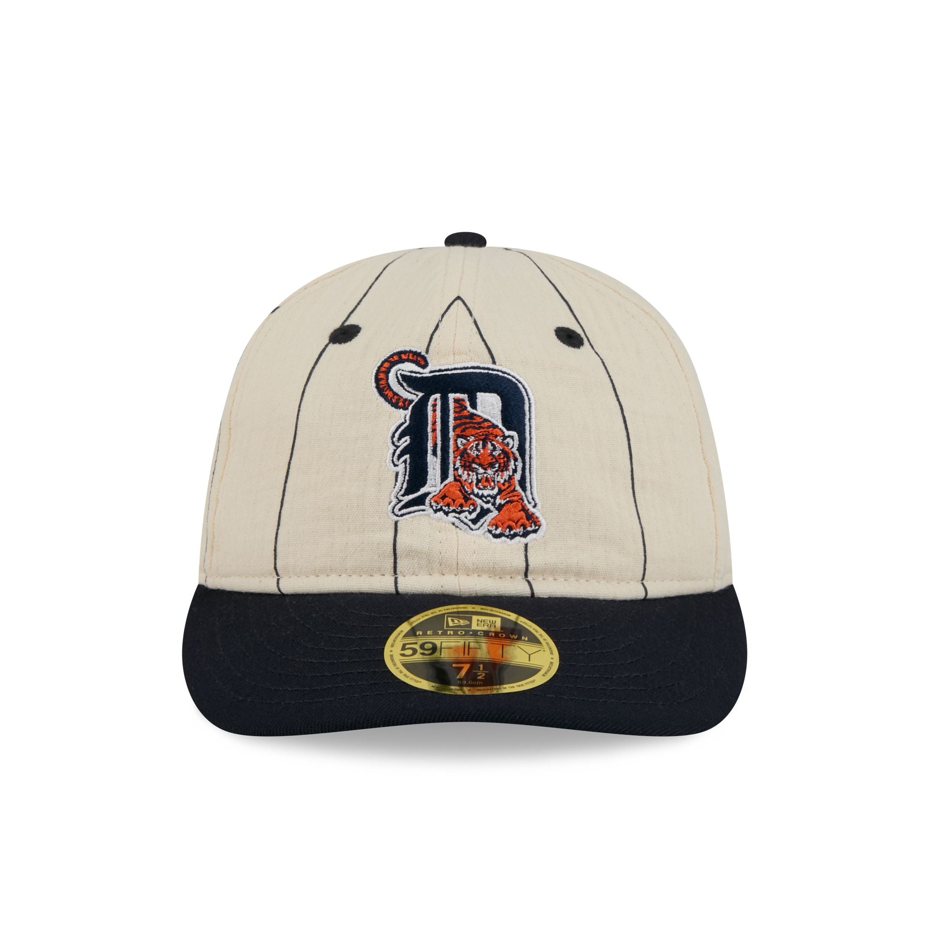 Detroit Tigers Linen Pinstripe Retro Crown 59FIFTY Fitted Hat