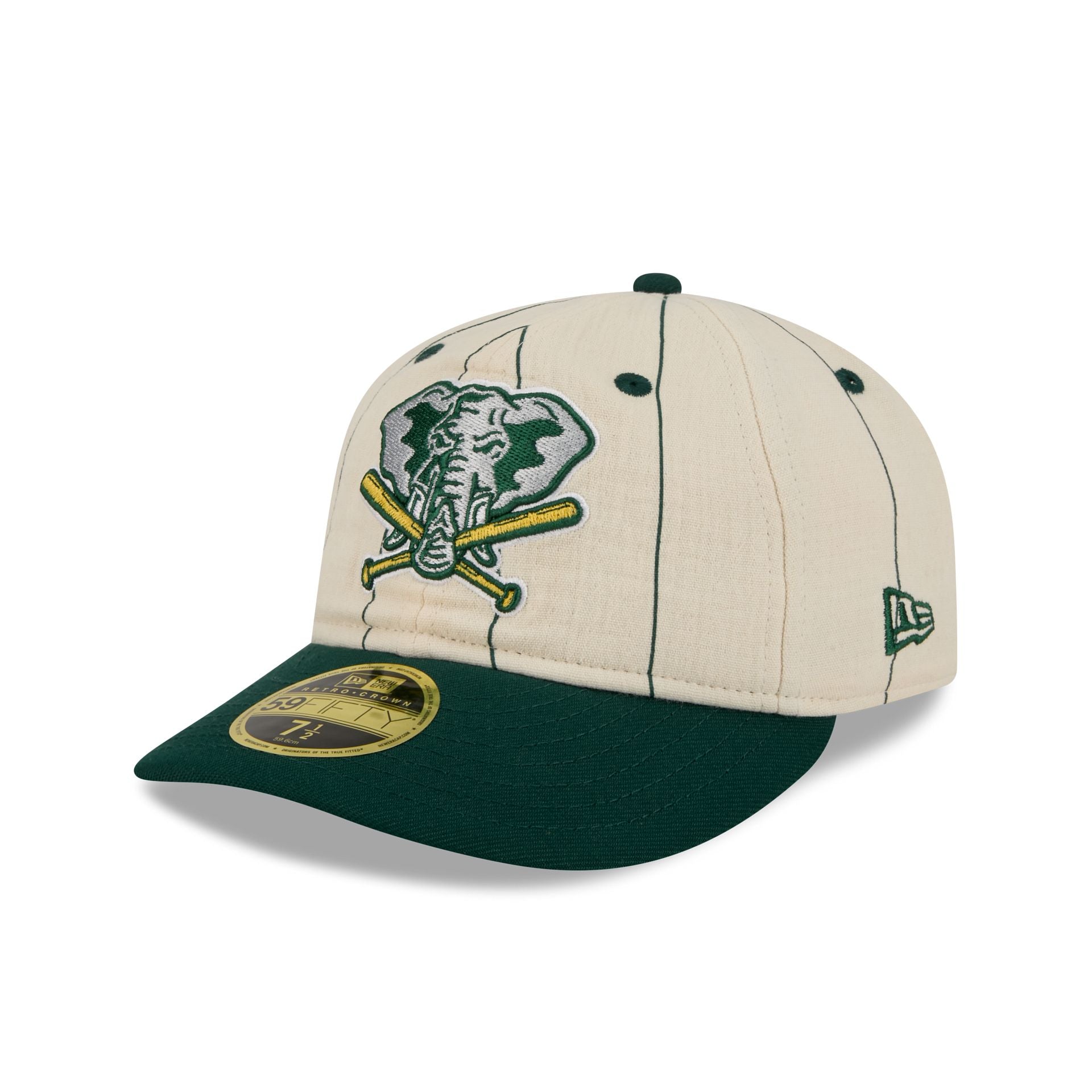 Athletics Linen Pinstripe Retro Crown 59FIFTY Fitted Hat