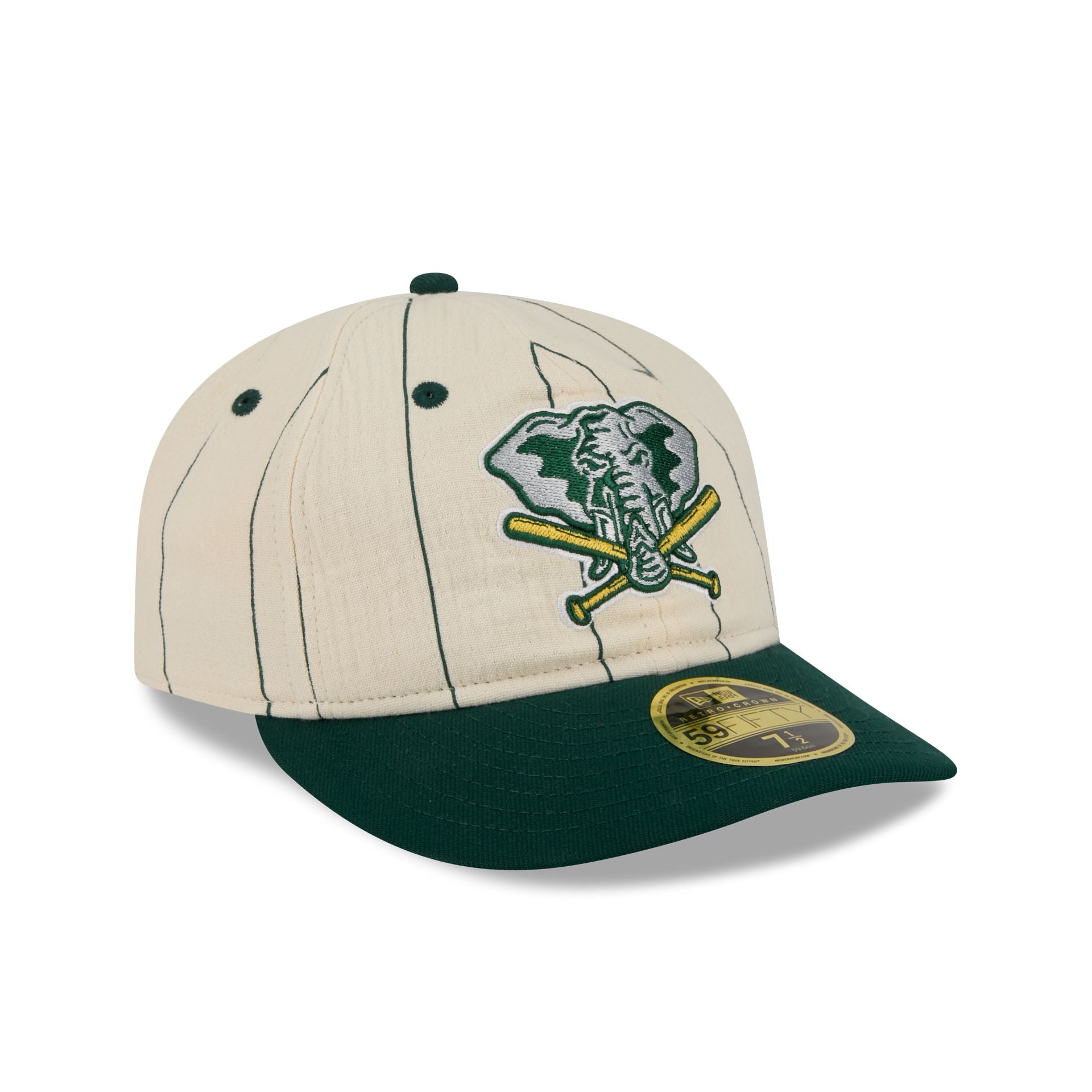 Athletics Linen Pinstripe Retro Crown 59FIFTY Fitted Hat