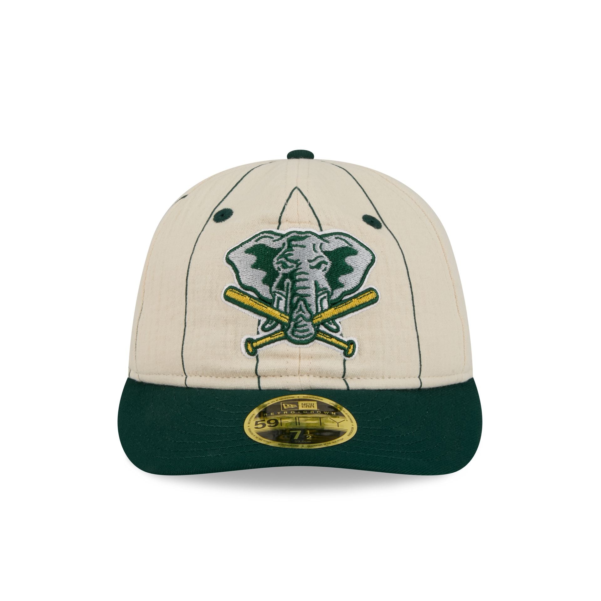 Athletics Linen Pinstripe Retro Crown 59FIFTY Fitted Hat