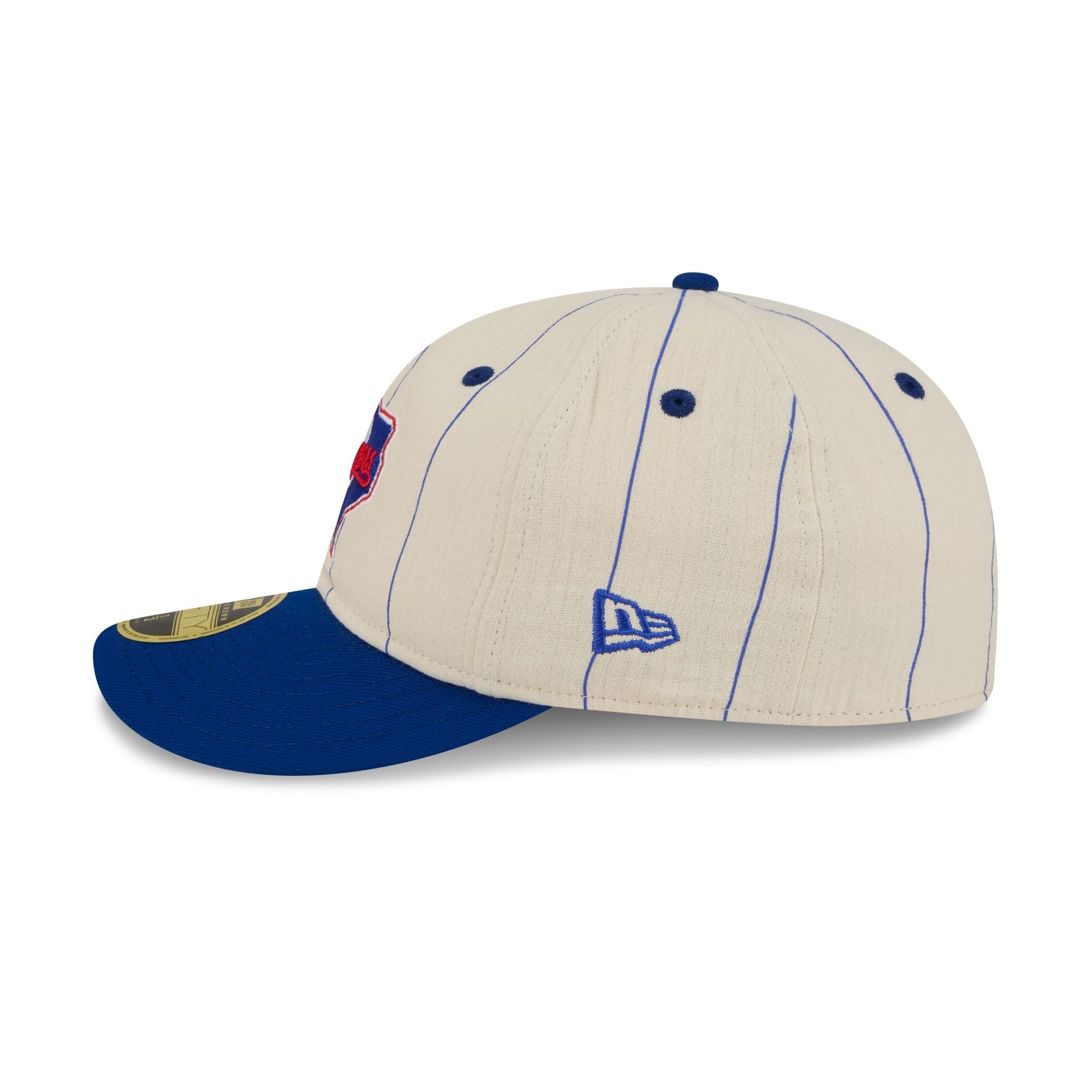 Texas Rangers Linen Pinstripe Retro Crown 59FIFTY Fitted Hat