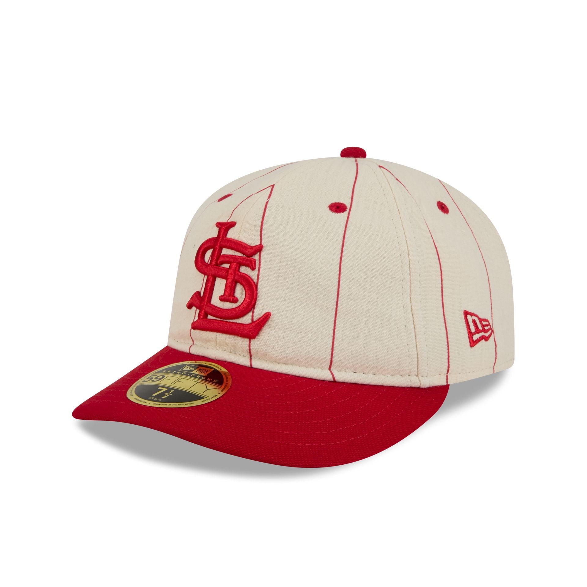 St. Louis Cardinals Linen Pinstripe Retro Crown 59FIFTY Fitted Hat