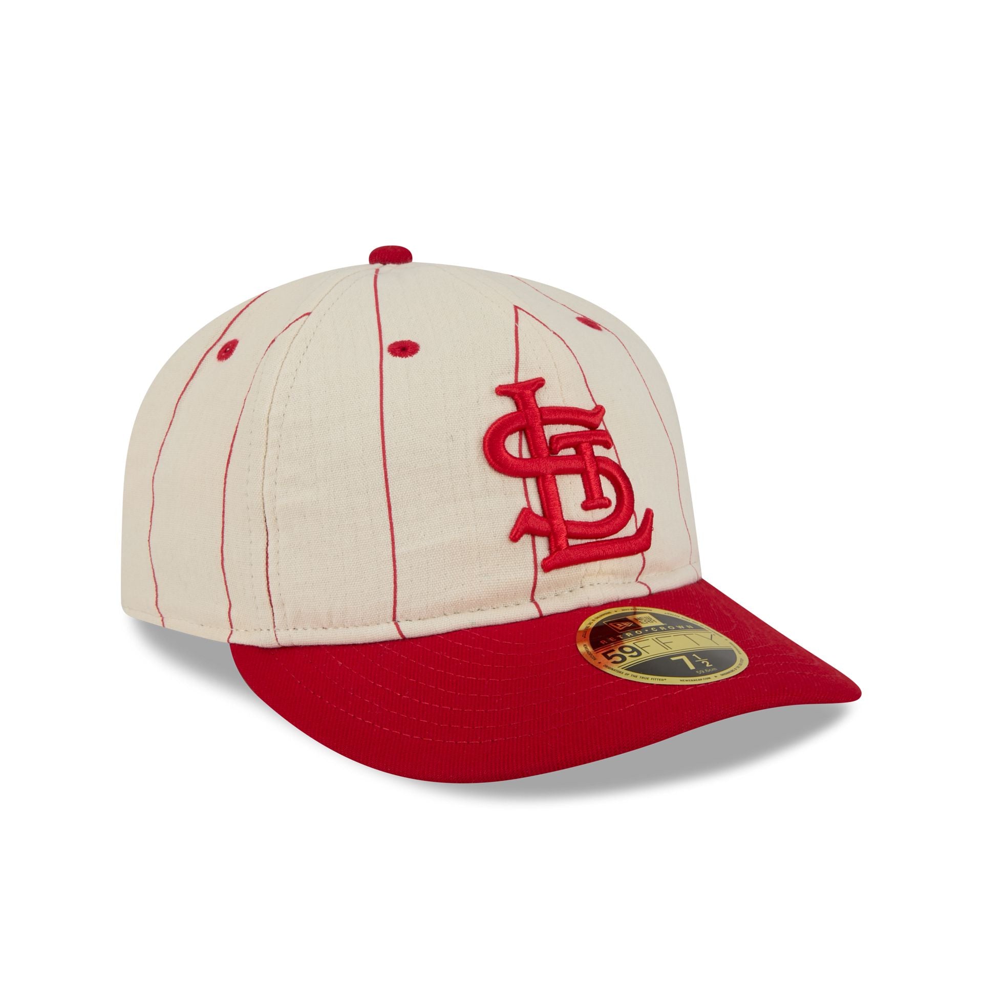 St. Louis Cardinals Linen Pinstripe Retro Crown 59FIFTY Fitted Hat