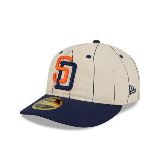 San Diego Padres Linen Pinstripe Retro Crown 59FIFTY Fitted Hat - New Era Cap
