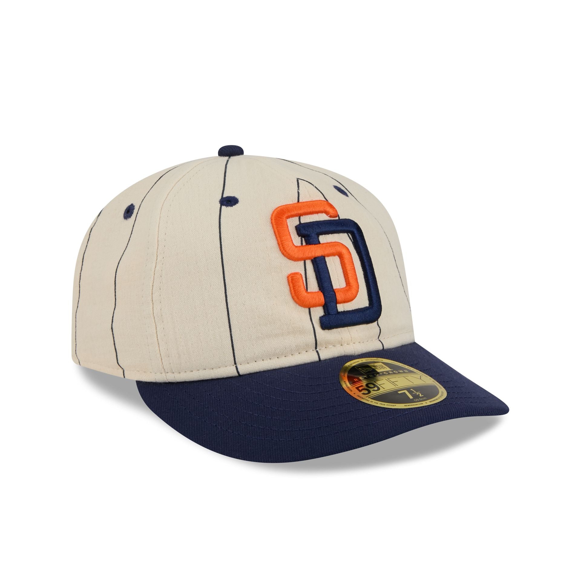 San Diego Padres Linen Pinstripe Retro Crown 59FIFTY Fitted Hat