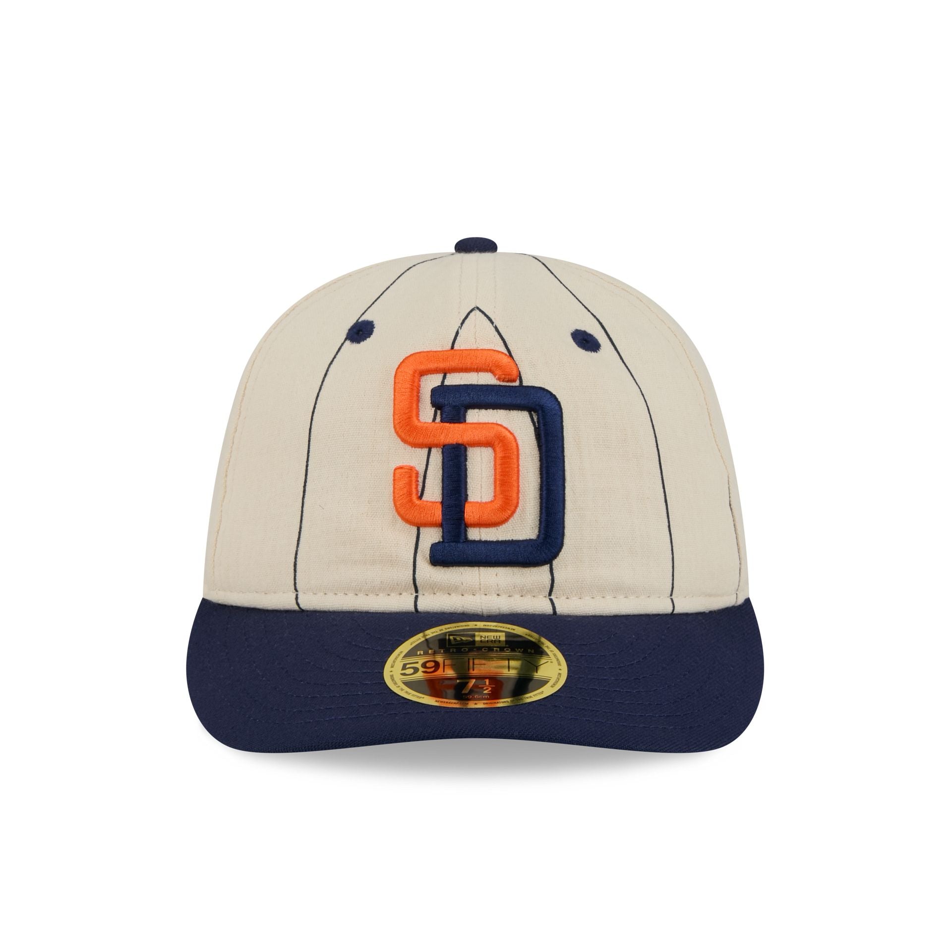 San Diego Padres Linen Pinstripe Retro Crown 59FIFTY Fitted Hat