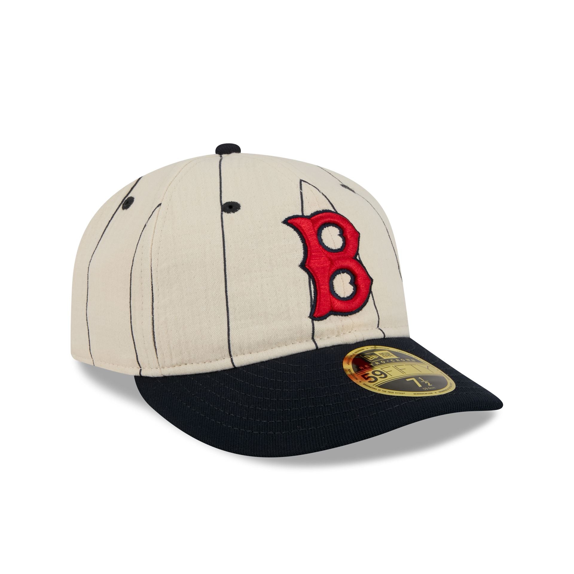 Boston Red Sox Linen Pinstripe Retro Crown 59FIFTY Fitted Hat