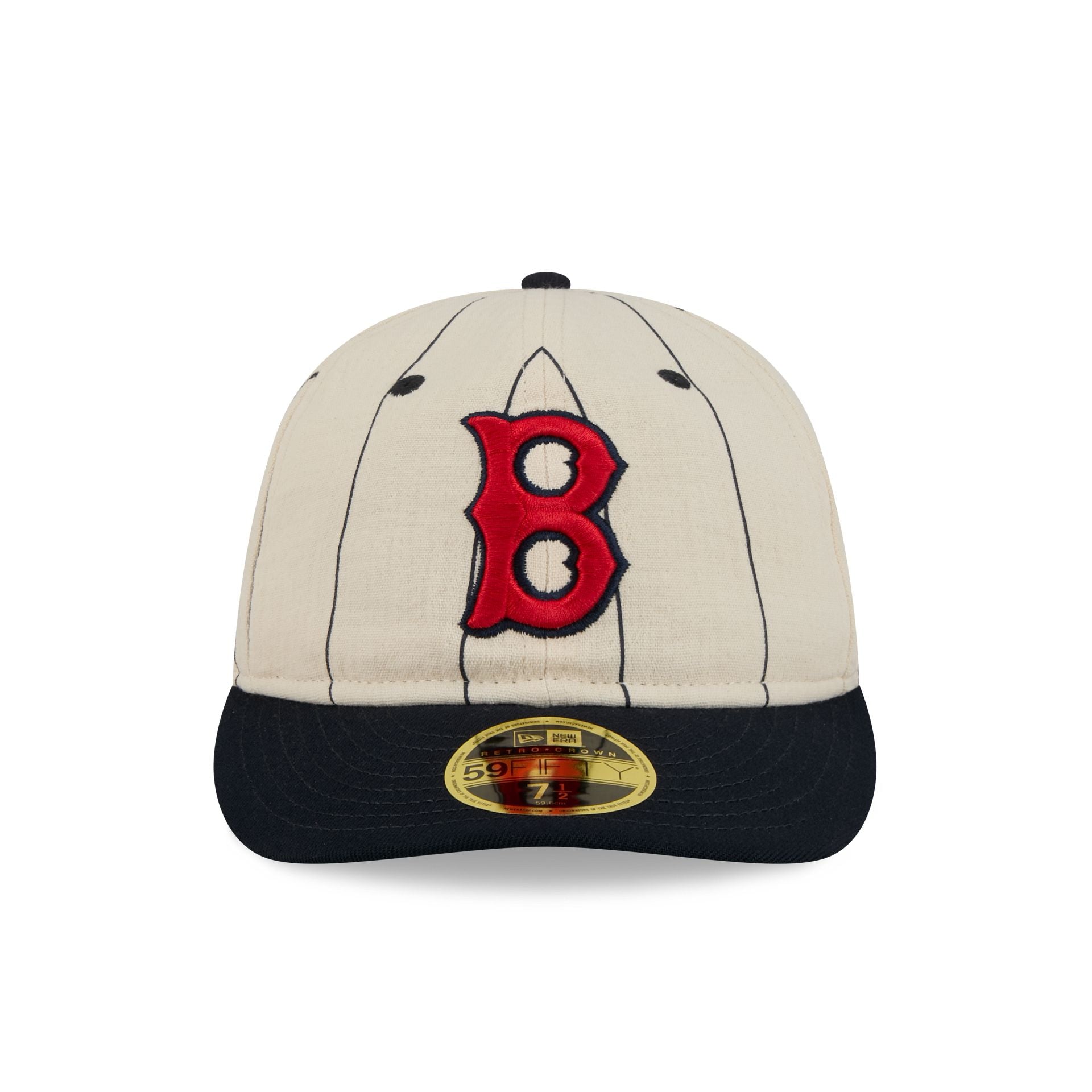 Boston Red Sox Linen Pinstripe Retro Crown 59FIFTY Fitted Hat