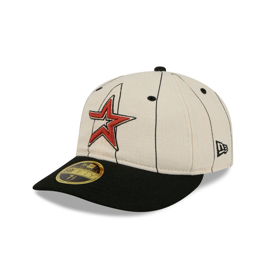 Houston Astros Linen Pinstripe Retro Crown 59FIFTY Fitted Hat - New Era Cap