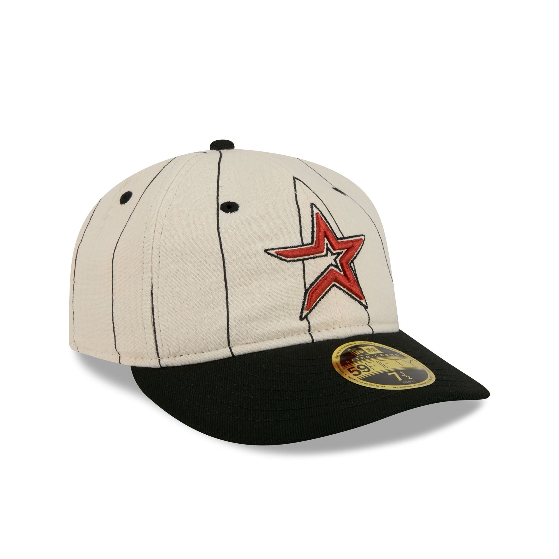 Houston Astros Linen Pinstripe Retro Crown 59FIFTY Fitted Hat