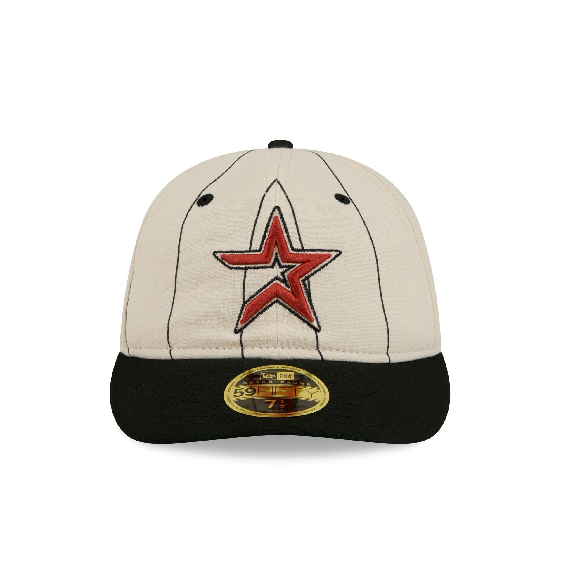 Houston Astros Linen Pinstripe Retro Crown 59FIFTY Fitted Hat