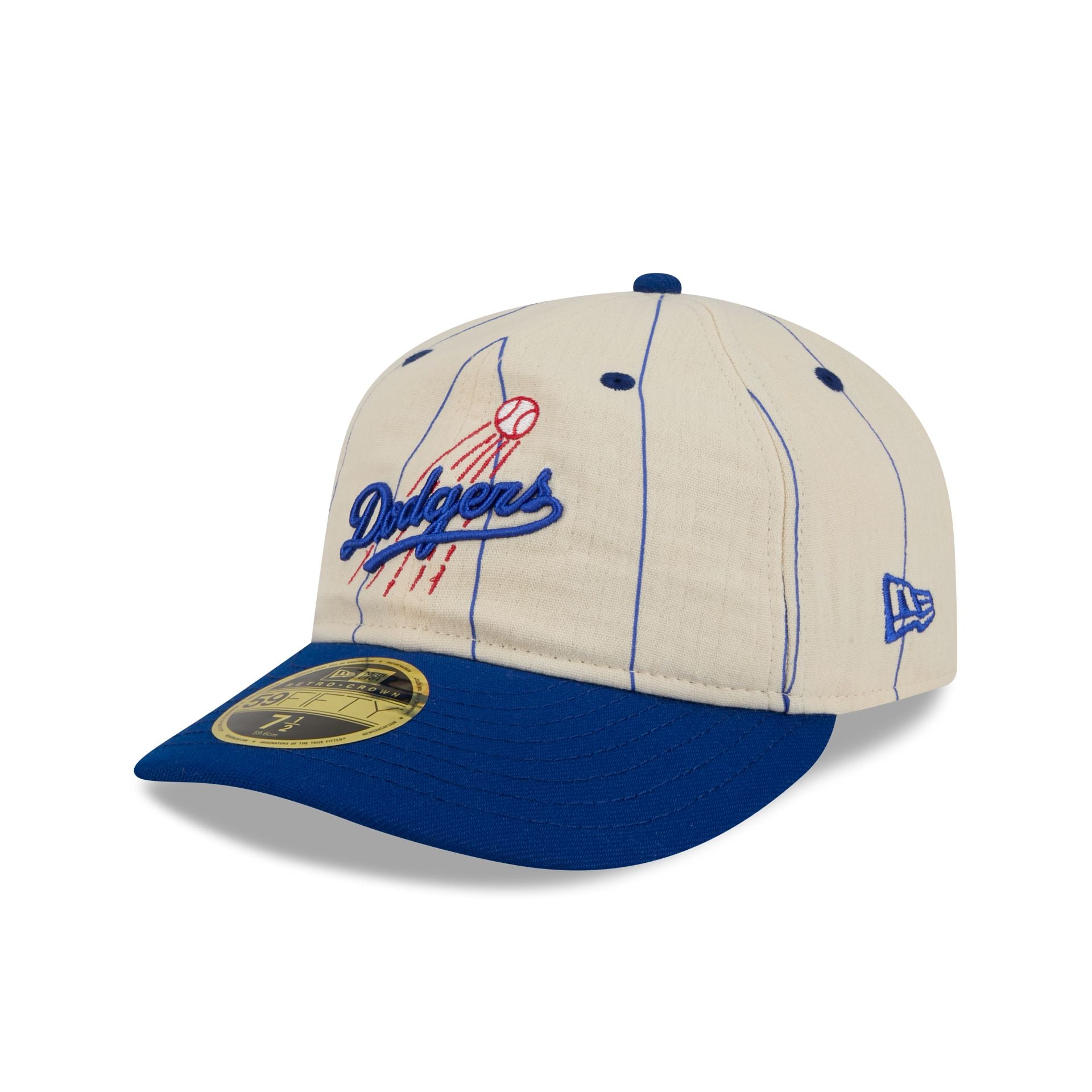 Los Angeles Dodgers Linen Pinstripe Retro Crown 59FIFTY Fitted Hat