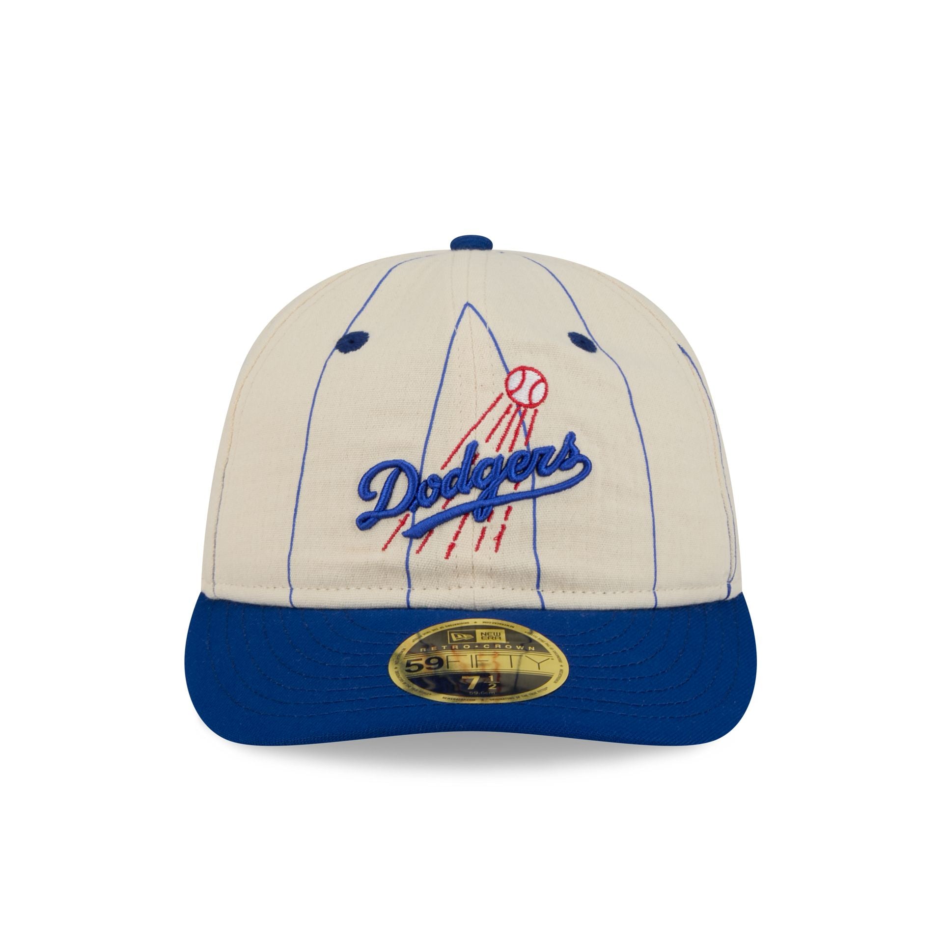 Los Angeles Dodgers Linen Pinstripe Retro Crown 59FIFTY Fitted Hat