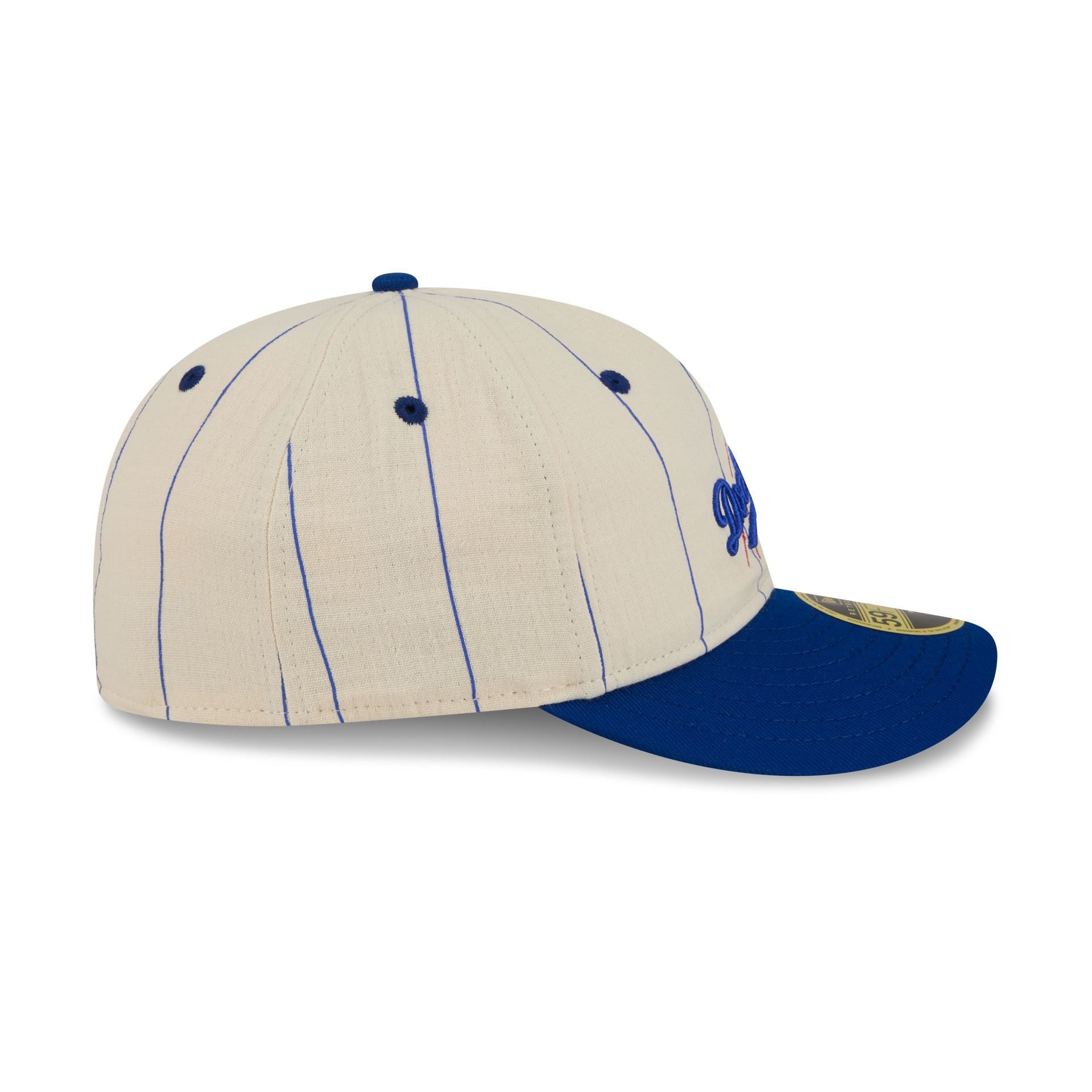 Los Angeles Dodgers Linen Pinstripe Retro Crown 59FIFTY Fitted Hat