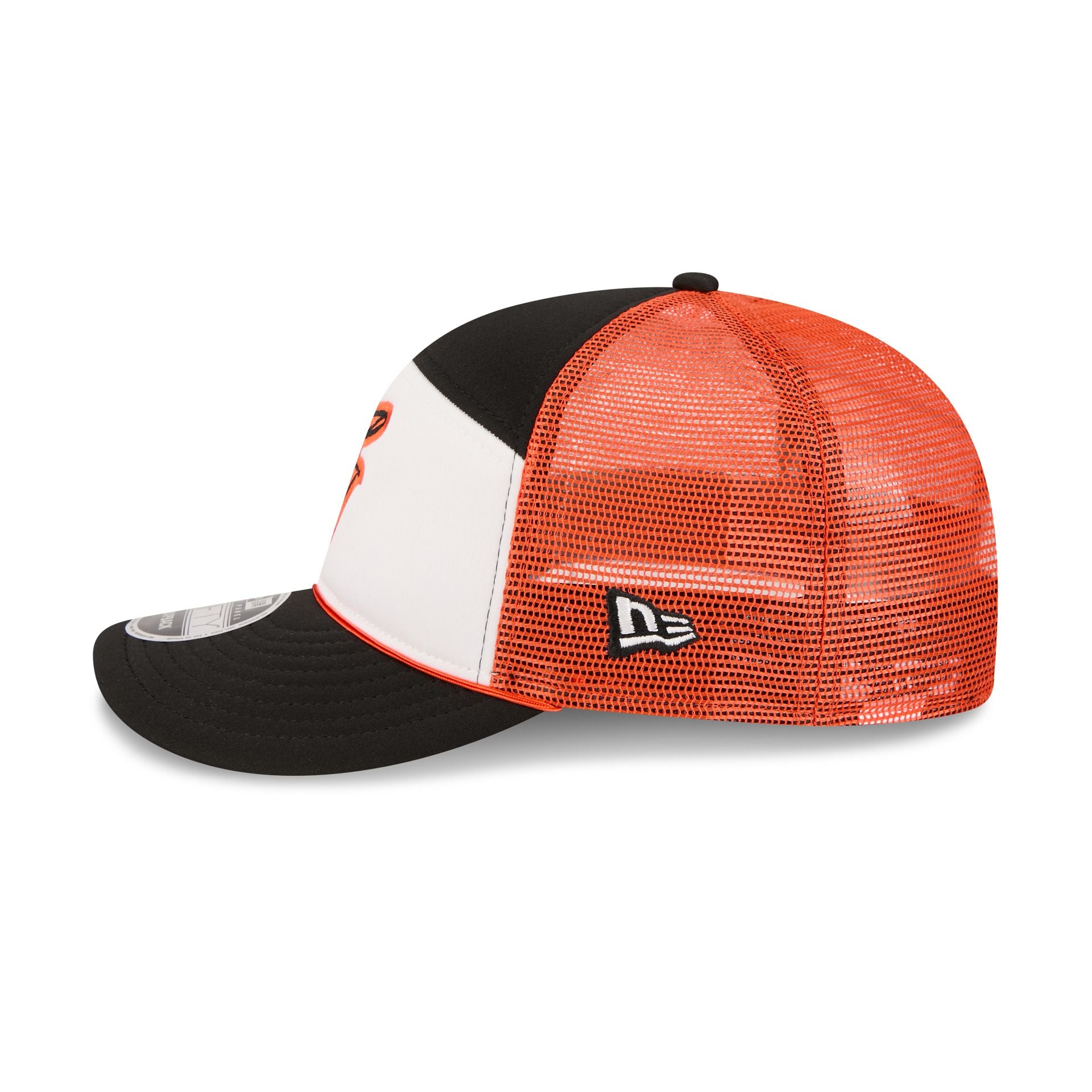 Baltimore Orioles Blocked Split Panel 9FIFTY Trucker Hat