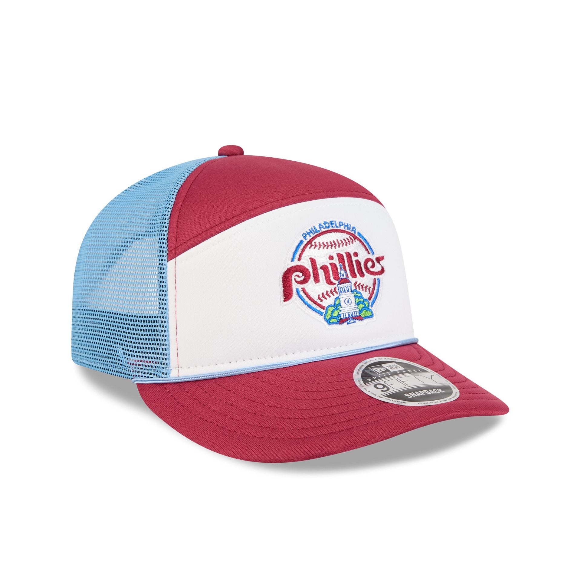 Philadelphia Phillies Blocked Split Panel 9FIFTY Trucker Hat