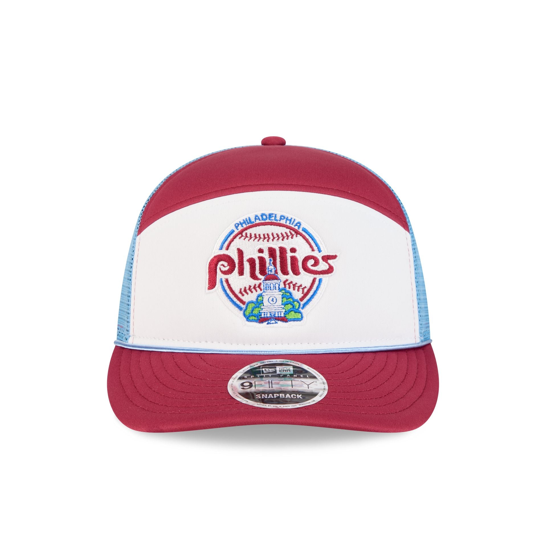 Philadelphia Phillies Blocked Split Panel 9FIFTY Trucker Hat