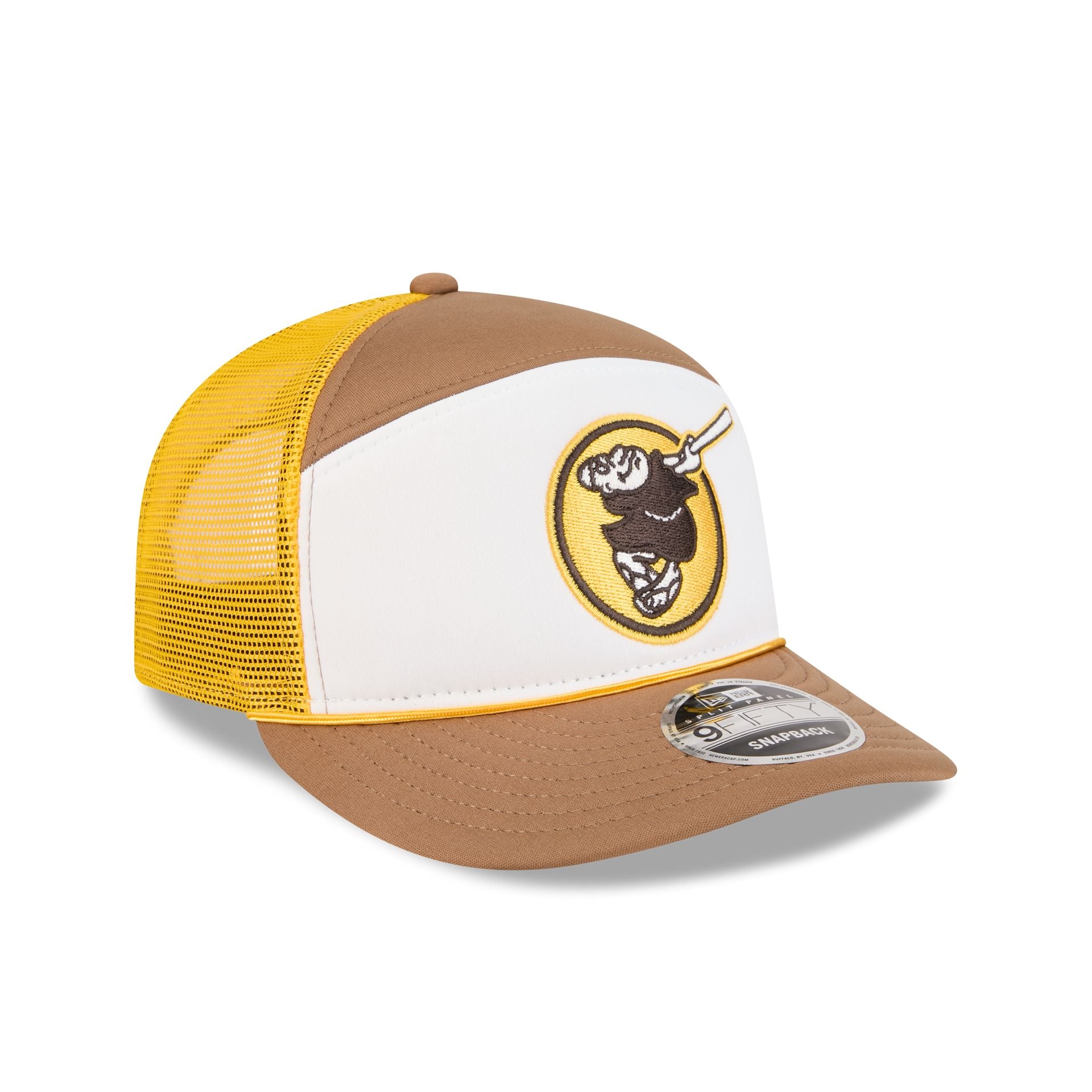San Diego Padres Blocked Split Panel 9FIFTY Trucker Hat