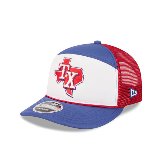 Texas Rangers Blocked Split Panel 9FIFTY Trucker Hat - New Era Cap