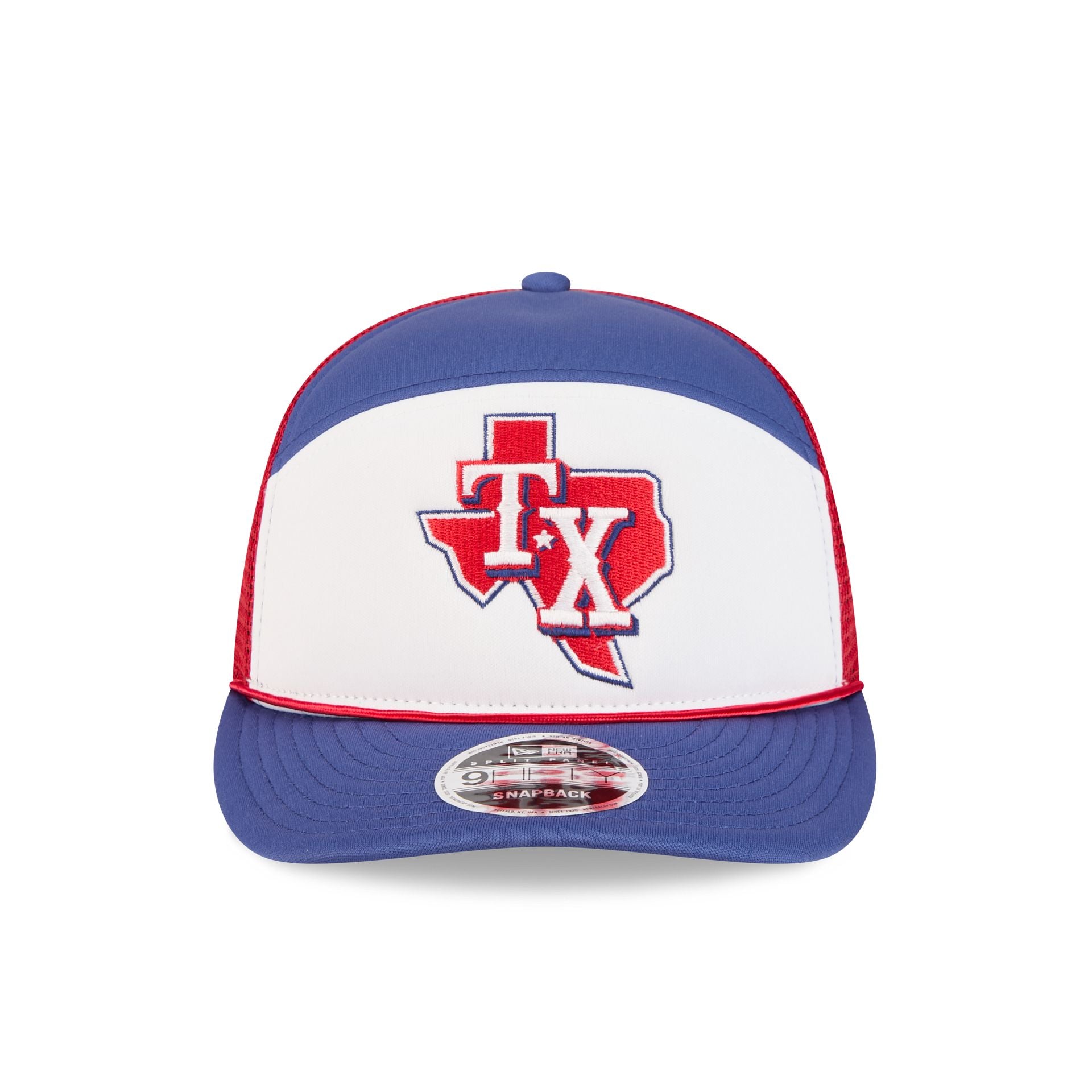 Texas Rangers Blocked Split Panel 9FIFTY Trucker Hat