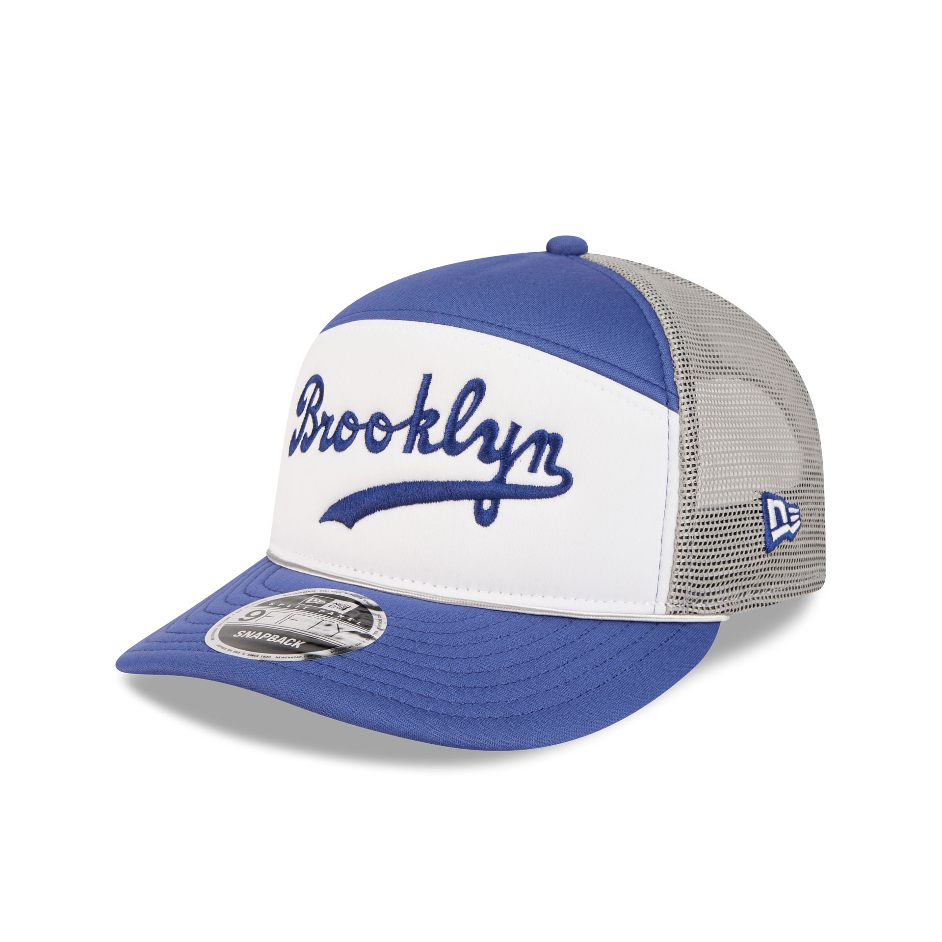 Brooklyn Dodgers Blocked Split Panel 9FIFTY Trucker Hat