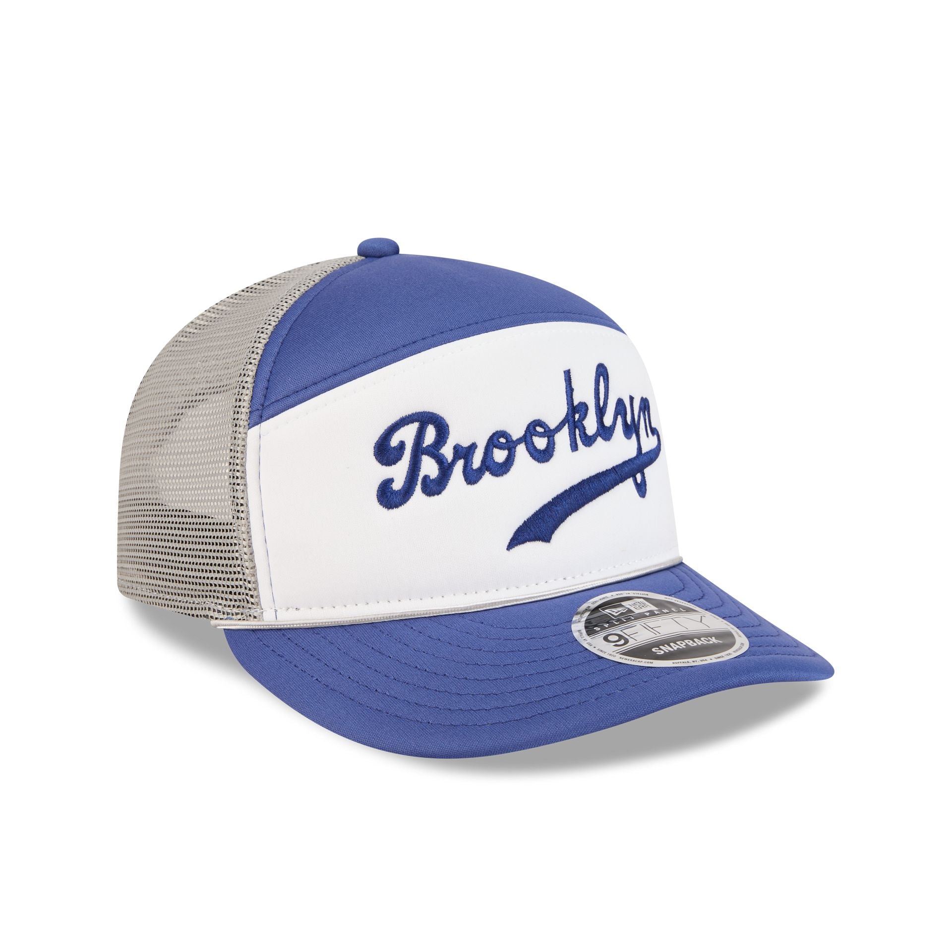 Brooklyn Dodgers Blocked Split Panel 9FIFTY Trucker Hat
