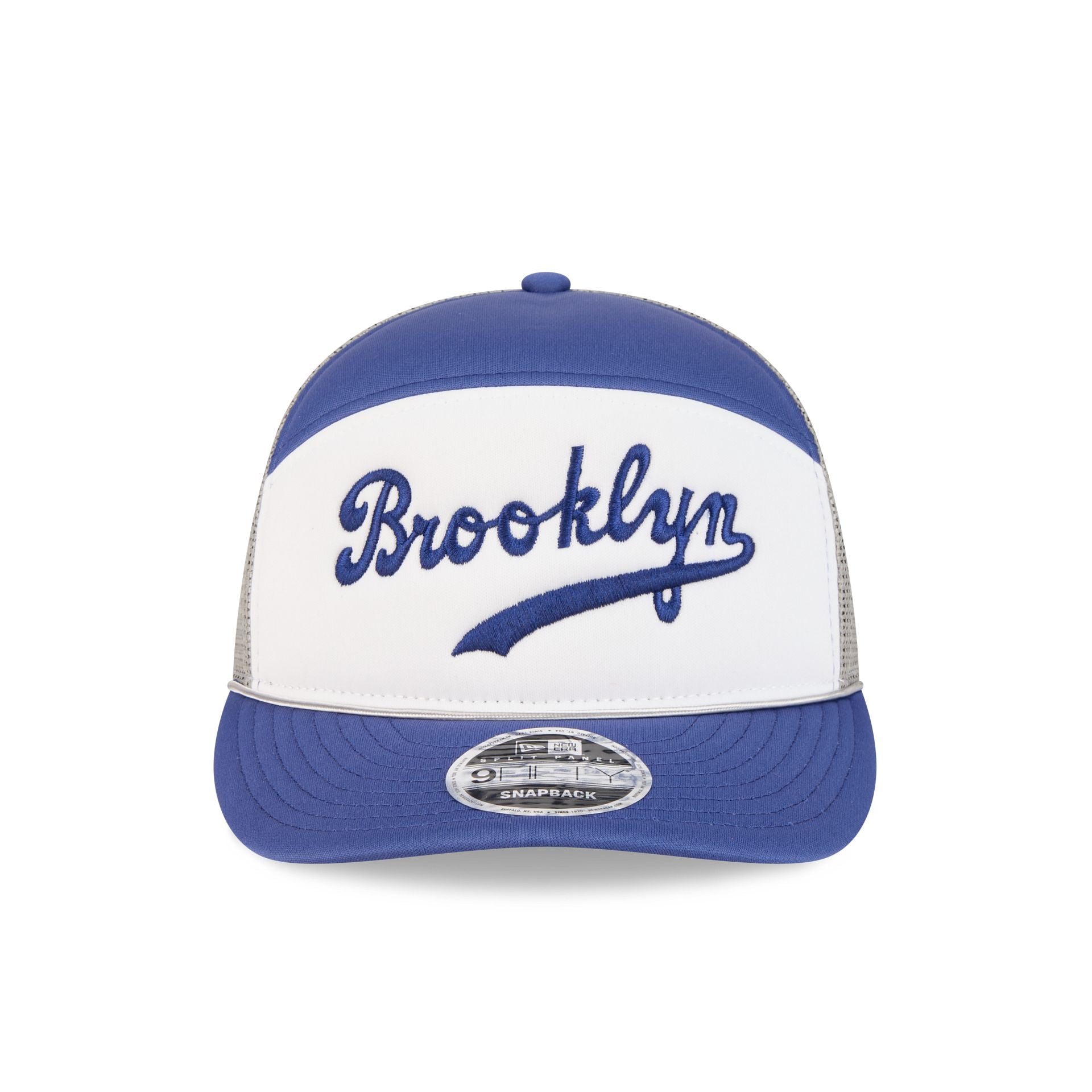 Brooklyn Dodgers Blocked Split Panel 9FIFTY Trucker Hat
