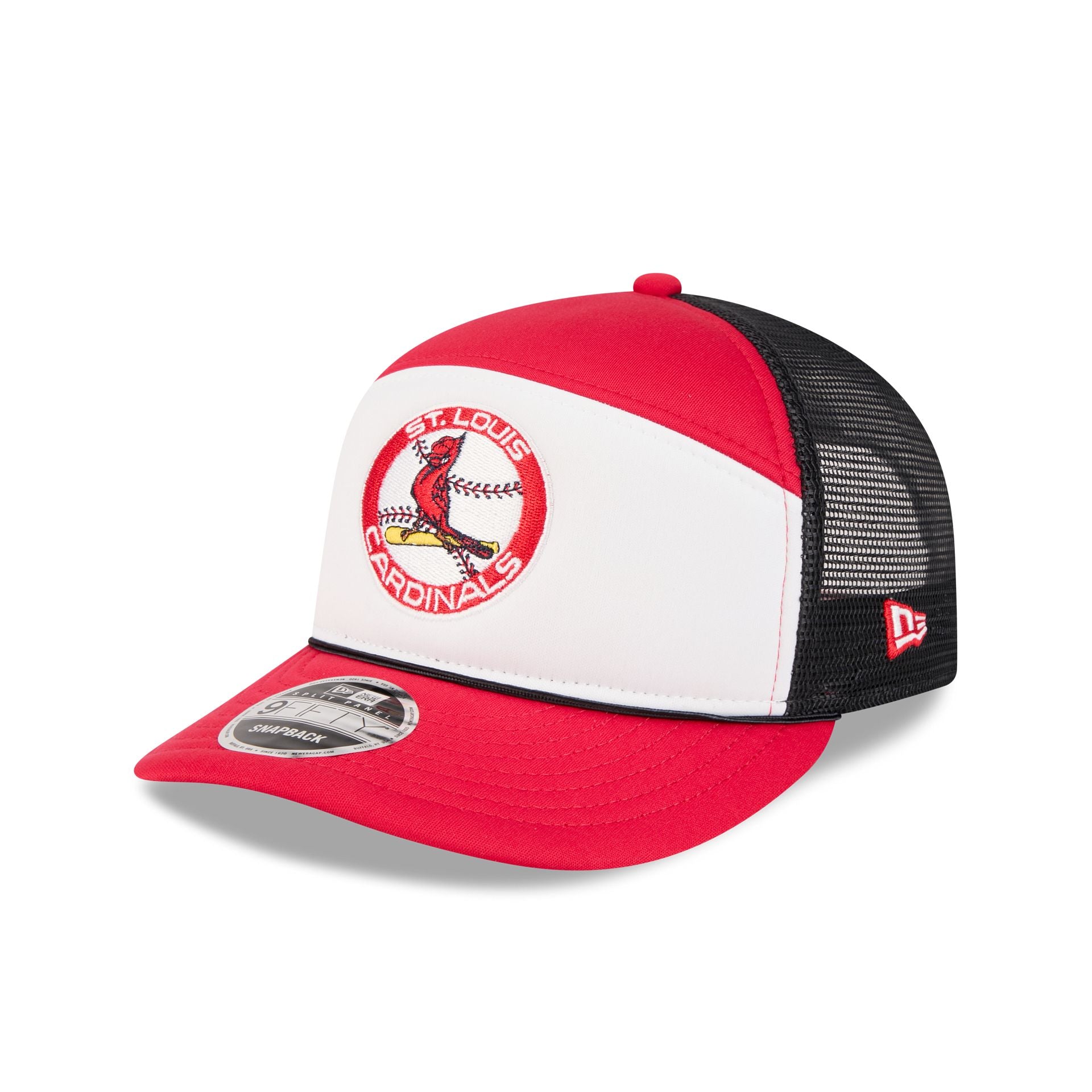 St. Louis Cardinals Blocked Split Panel 9FIFTY Trucker Hat
