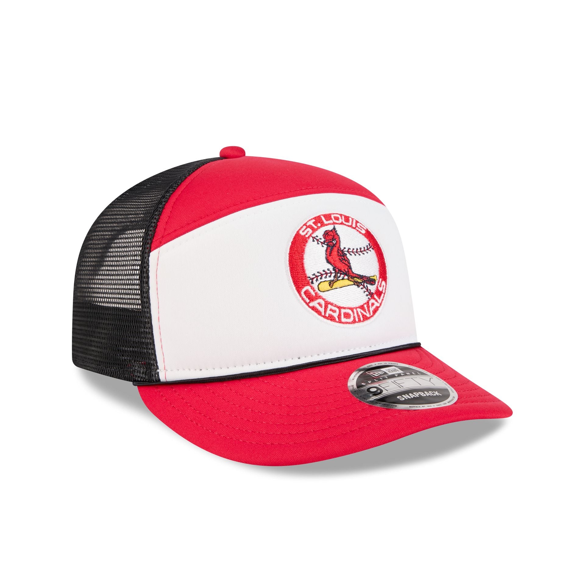 St. Louis Cardinals Blocked Split Panel 9FIFTY Trucker Hat
