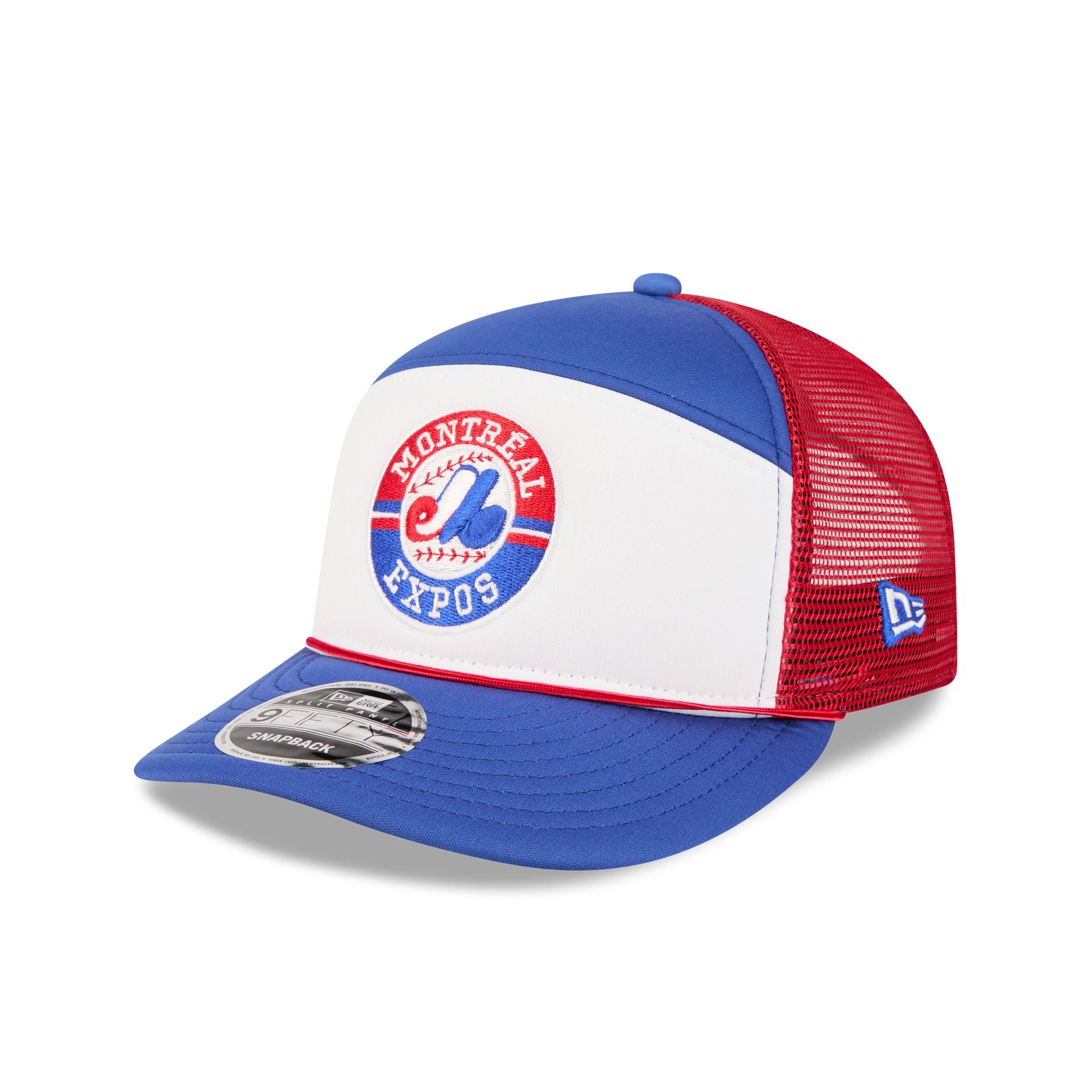 Montreal Expos Blocked Split Panel 9FIFTY Trucker Hat