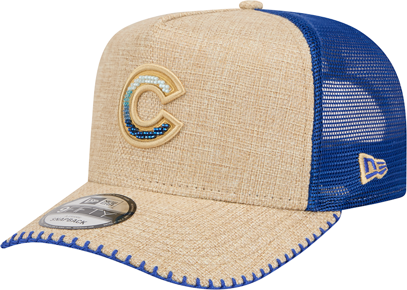 Chicago Cubs Beaded Canvas 9FIFTY A-Frame Trucker Hat