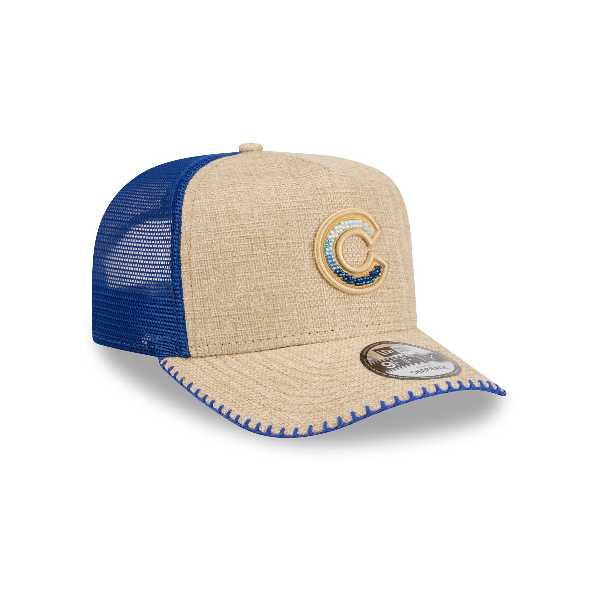 Chicago Cubs Beaded Canvas 9FIFTY A-Frame Trucker Hat