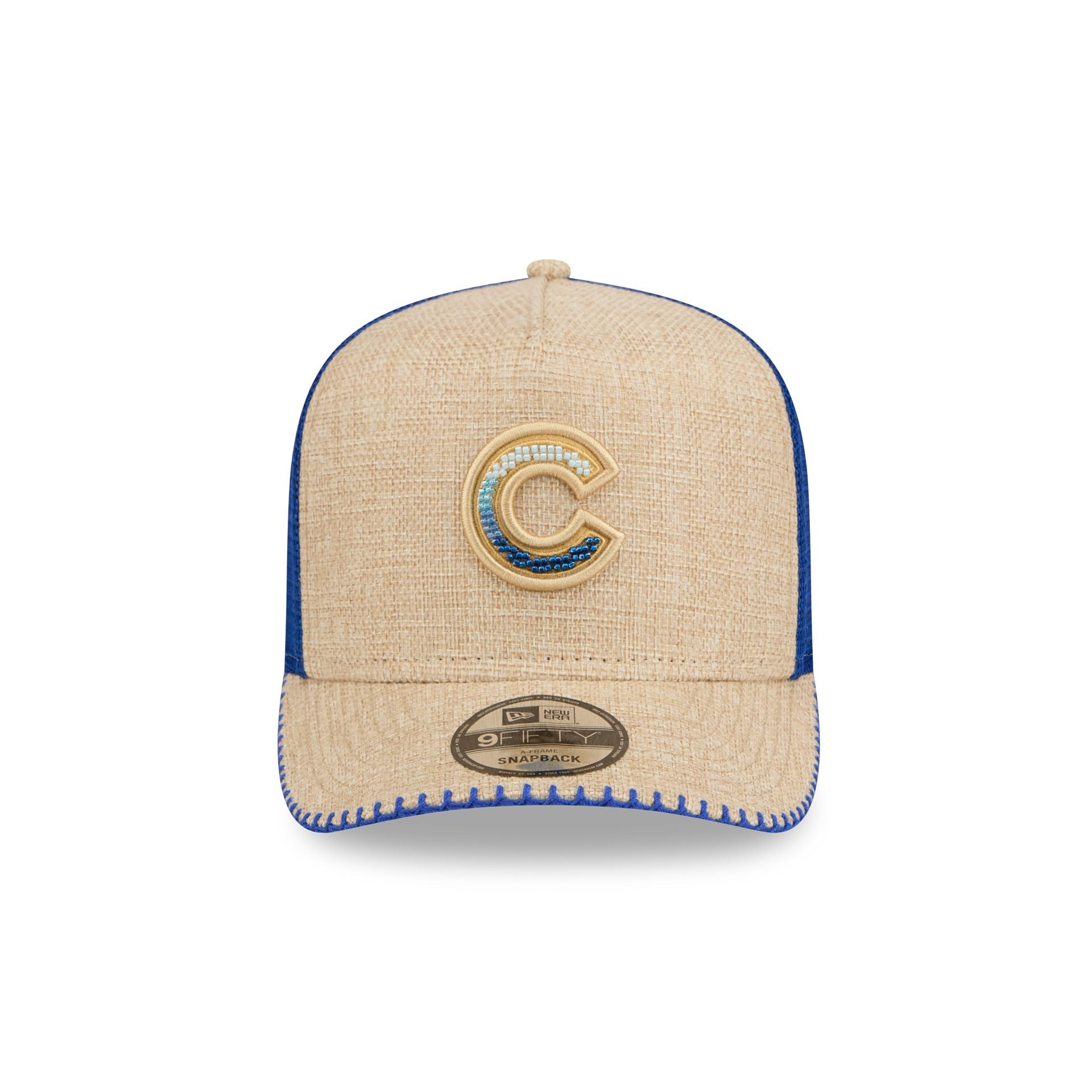 Chicago Cubs Beaded Canvas 9FIFTY A-Frame Trucker Hat