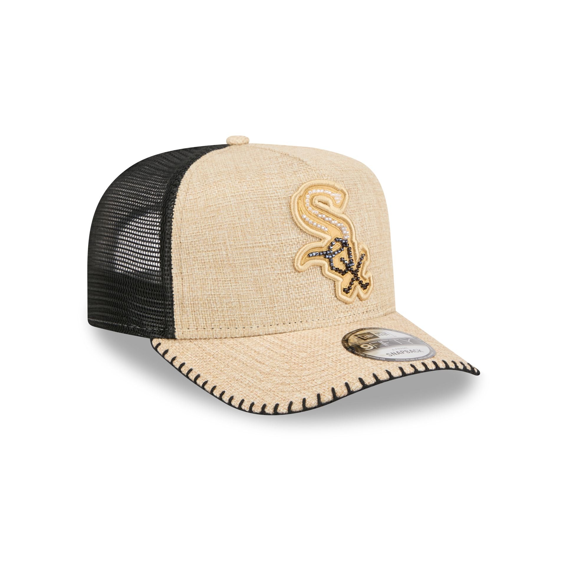 Chicago White Sox Beaded Canvas 9FIFTY A-Frame Trucker Hat