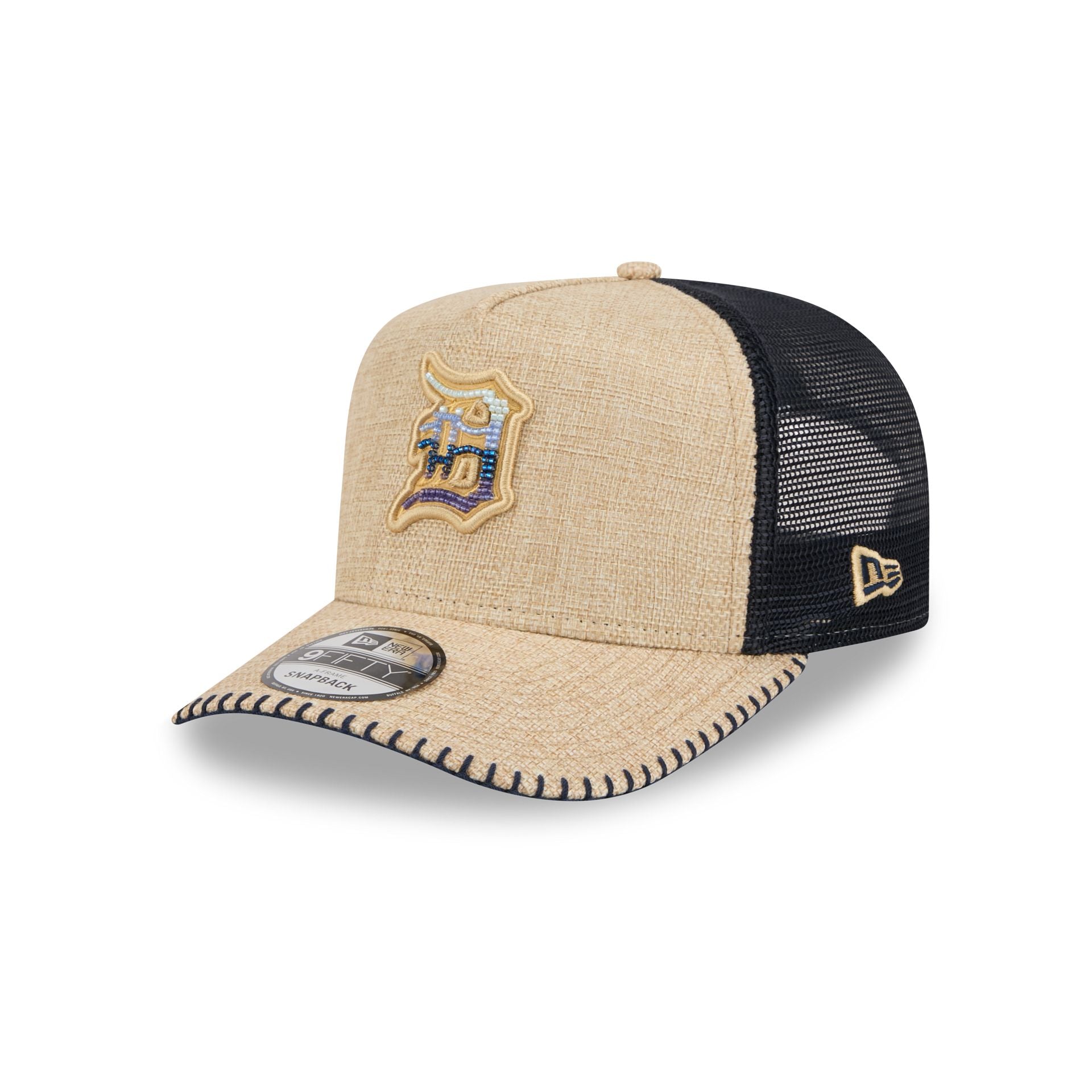 Detroit Tigers Beaded Canvas 9FIFTY A-Frame Trucker Hat