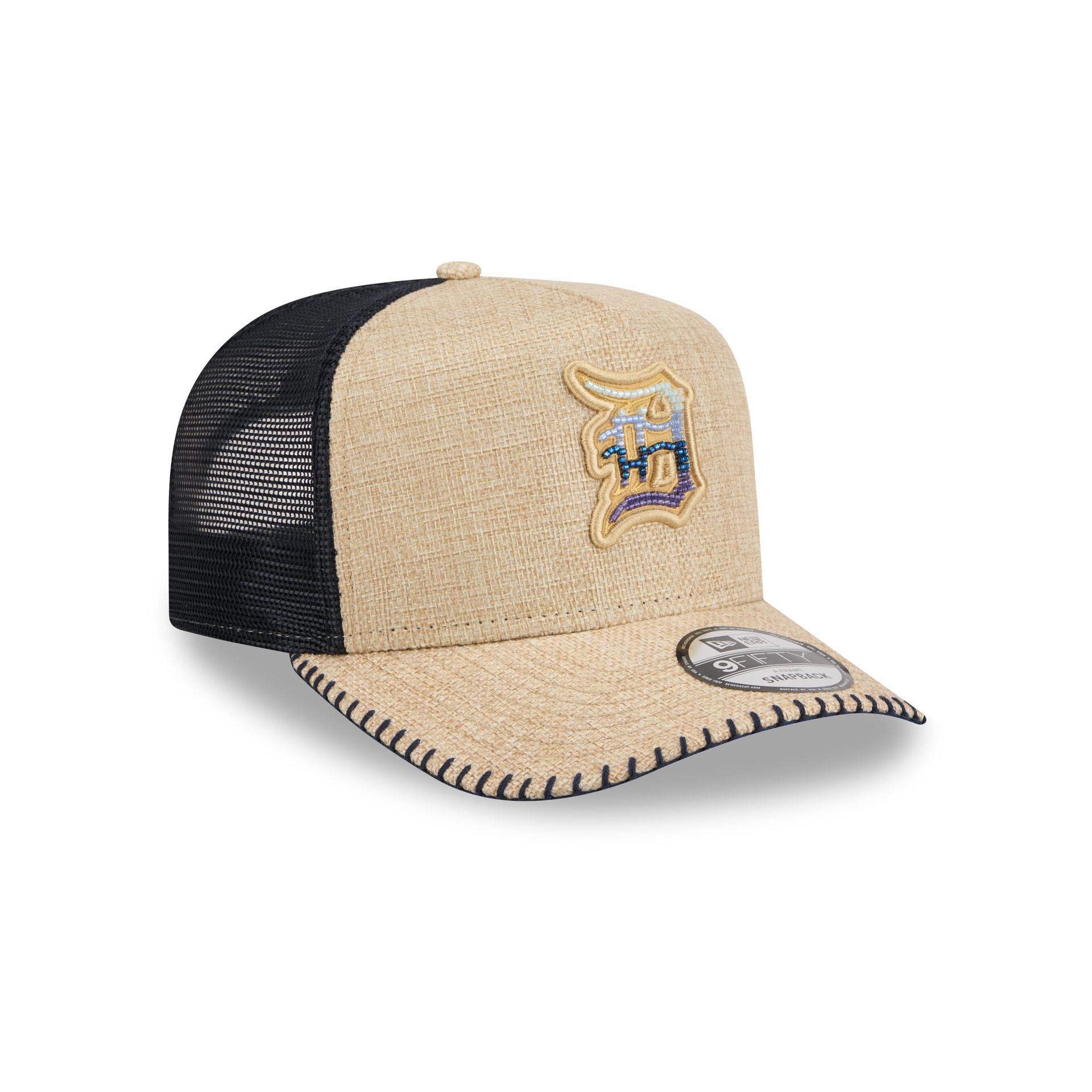 Detroit Tigers Beaded Canvas 9FIFTY A-Frame Trucker Hat