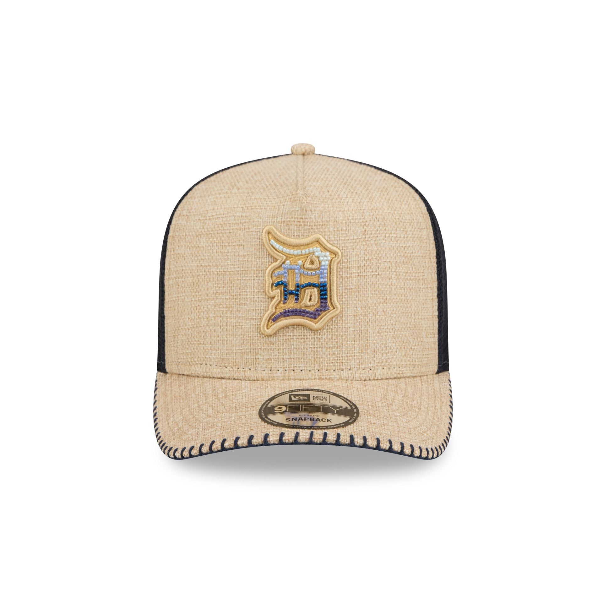 Detroit Tigers Beaded Canvas 9FIFTY A-Frame Trucker Hat