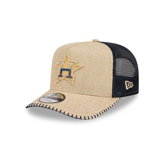 Houston Astros Beaded Canvas 9FIFTY A-Frame Trucker Hat - New Era Cap