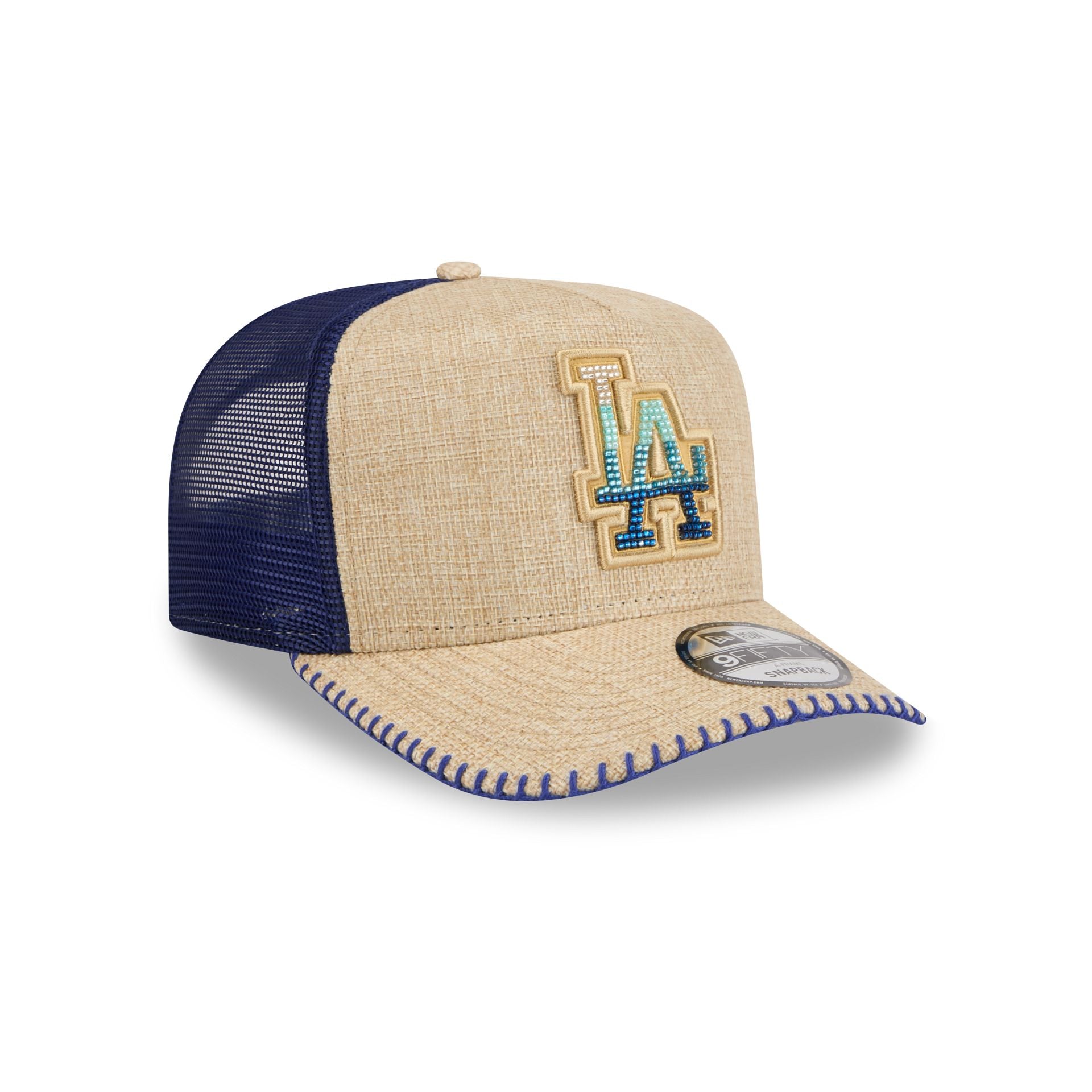 Los Angeles Dodgers Beaded Canvas 9FIFTY A-Frame Trucker Hat